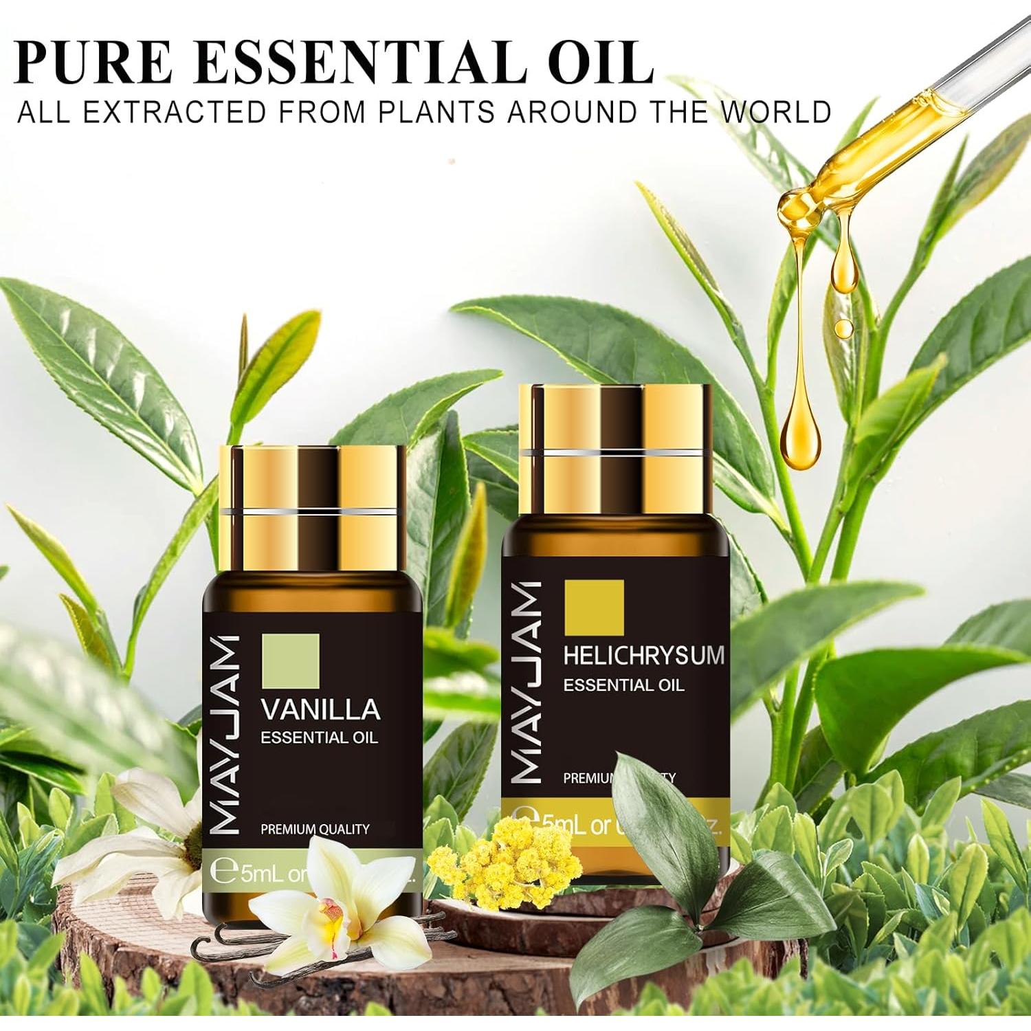 Set de 20 Aceites Esenciales Puros MAYJAM 5ML para Difusor