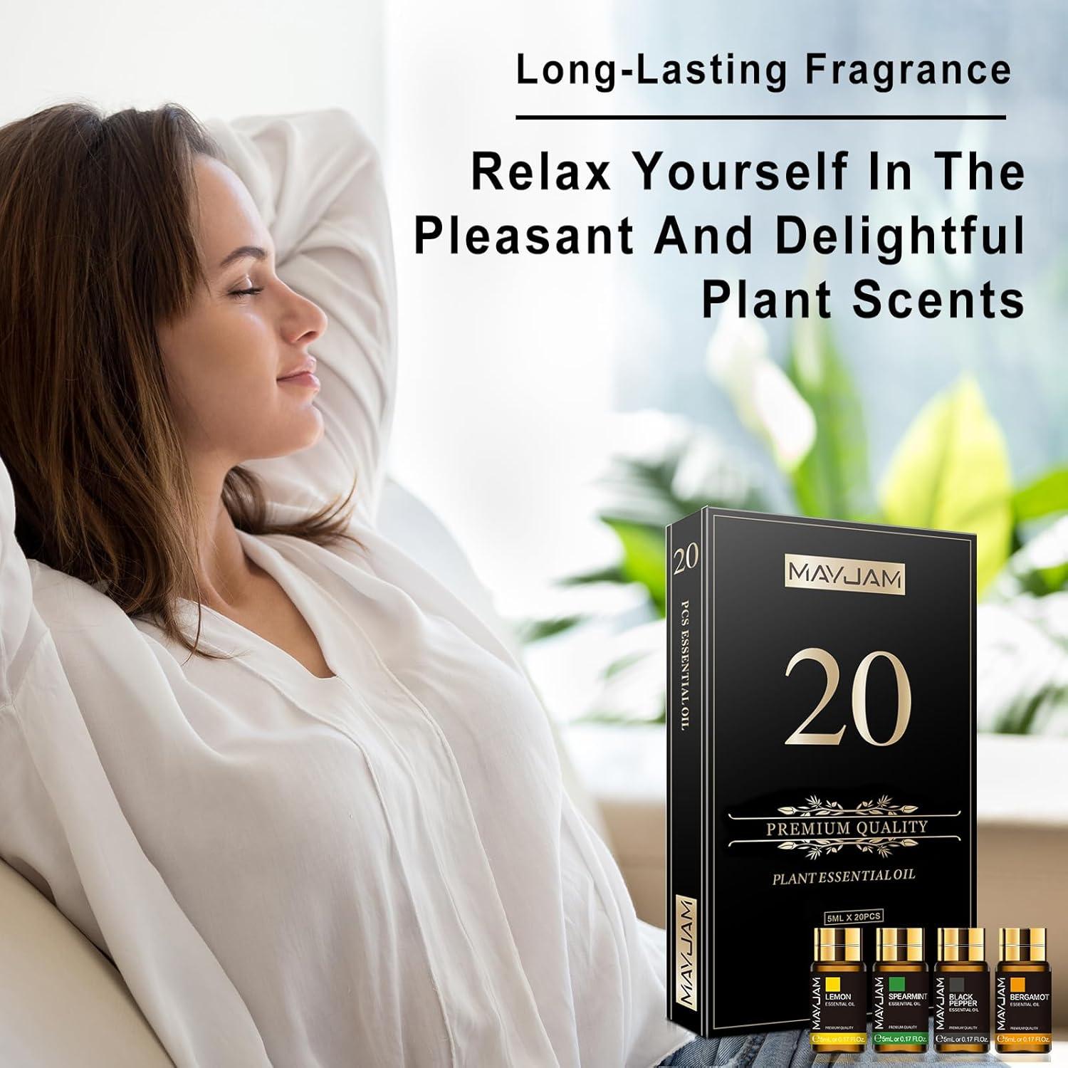 Set de 20 Aceites Esenciales Puros MAYJAM 5ML para Difusor