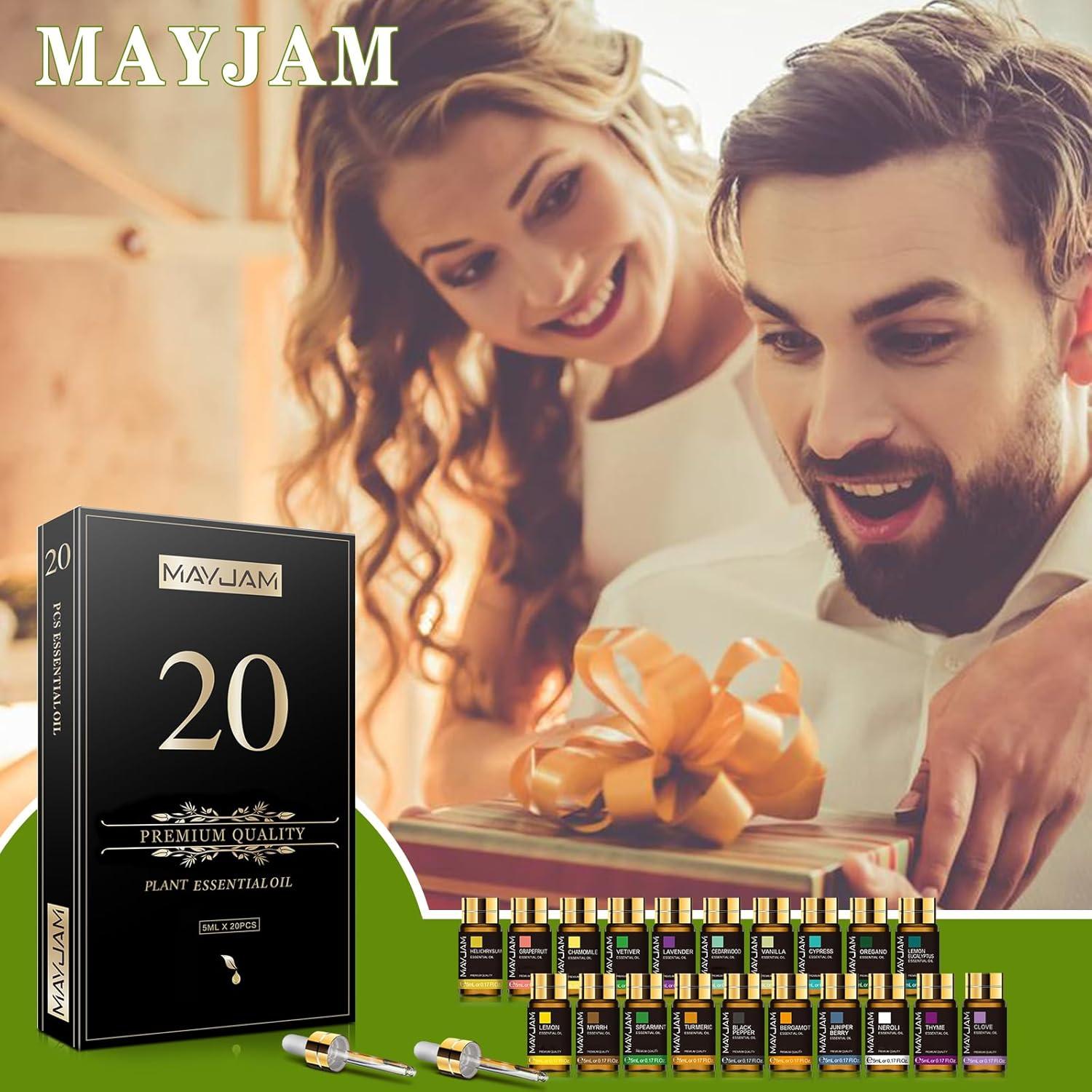 Set de 20 Aceites Esenciales Puros MAYJAM 5ML para Difusor