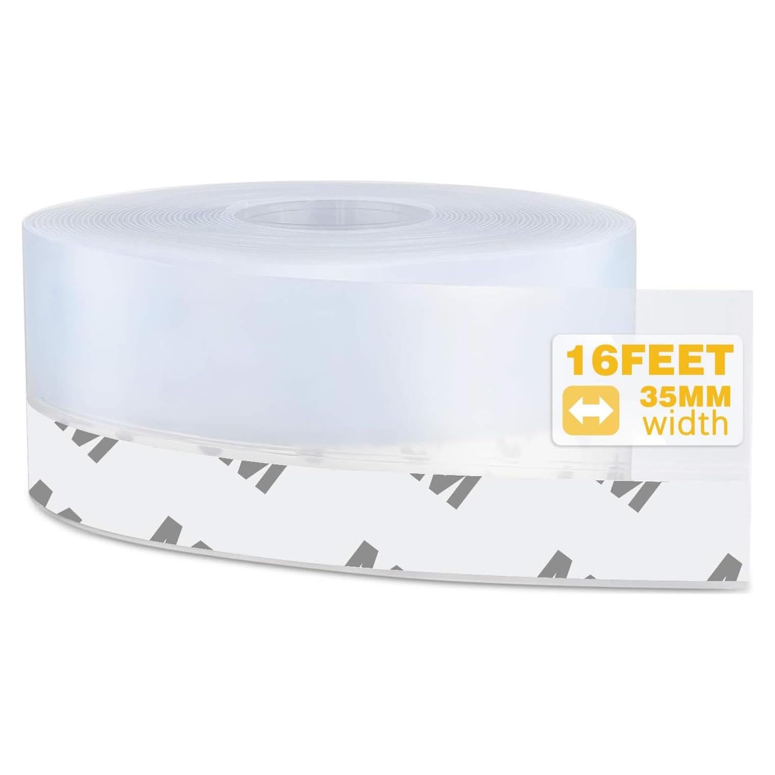 Tira de Sello de Puerta de Silicona WUMUTI 35mm x 5M Transparente