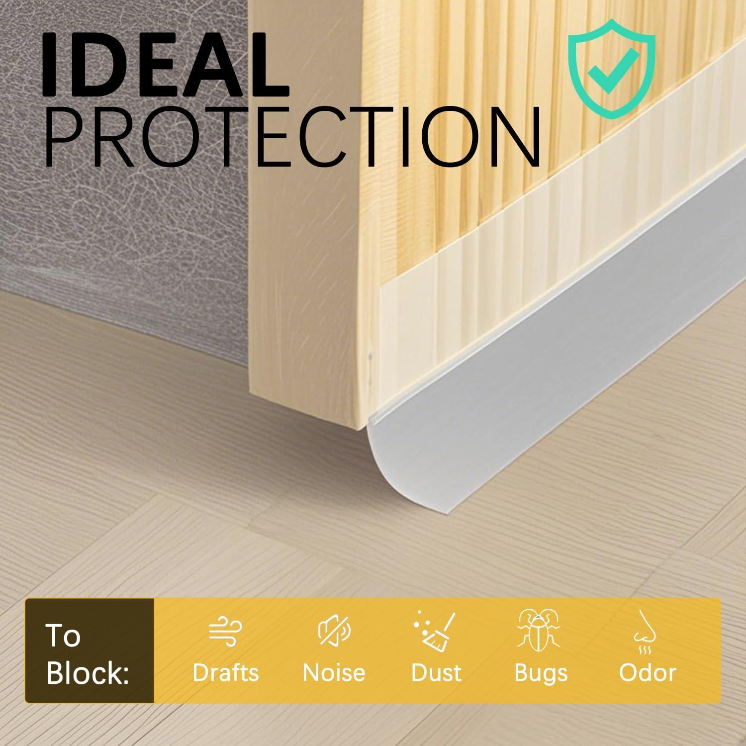 Tira de Sello de Puerta de Silicona WUMUTI 35mm x 5M Transparente