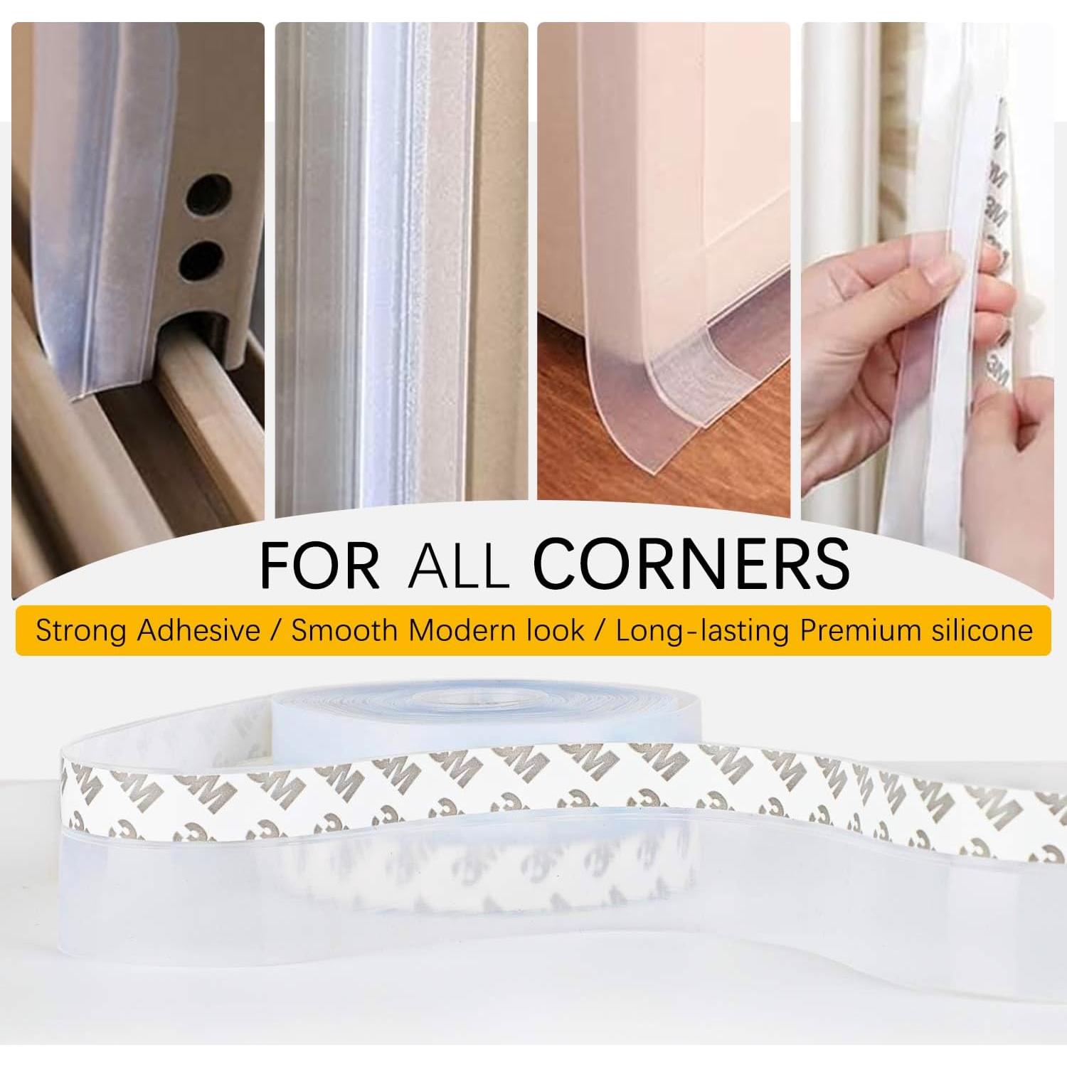 Tira de Sello de Puerta de Silicona WUMUTI 35mm x 5M Transparente