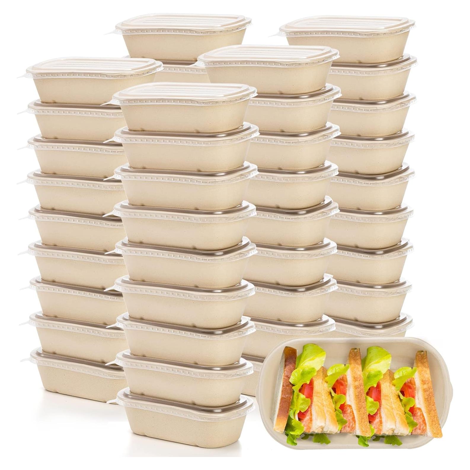 Contenedores de Comida Yesland 50 Paquete 1000 ml Rectangulares