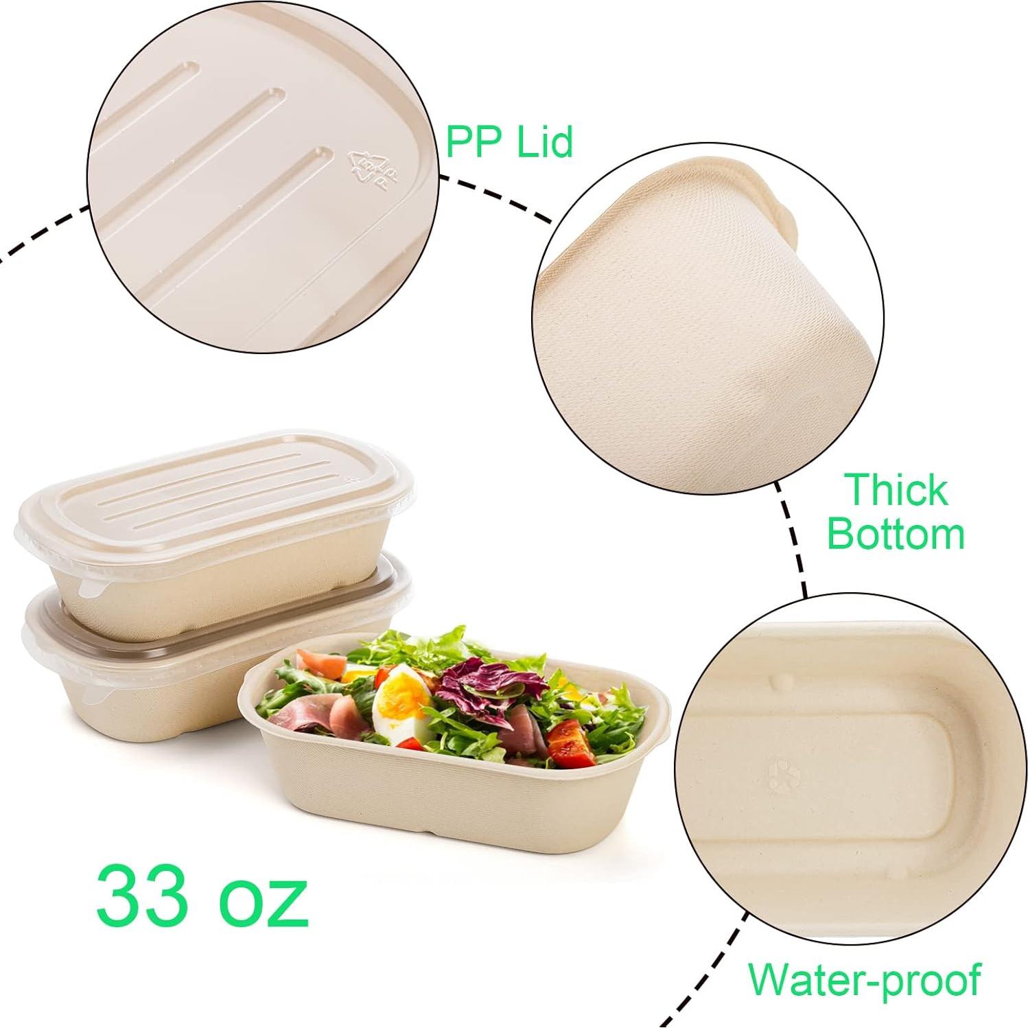 Contenedores de Comida Yesland 50 Paquete 1000 ml Rectangulares