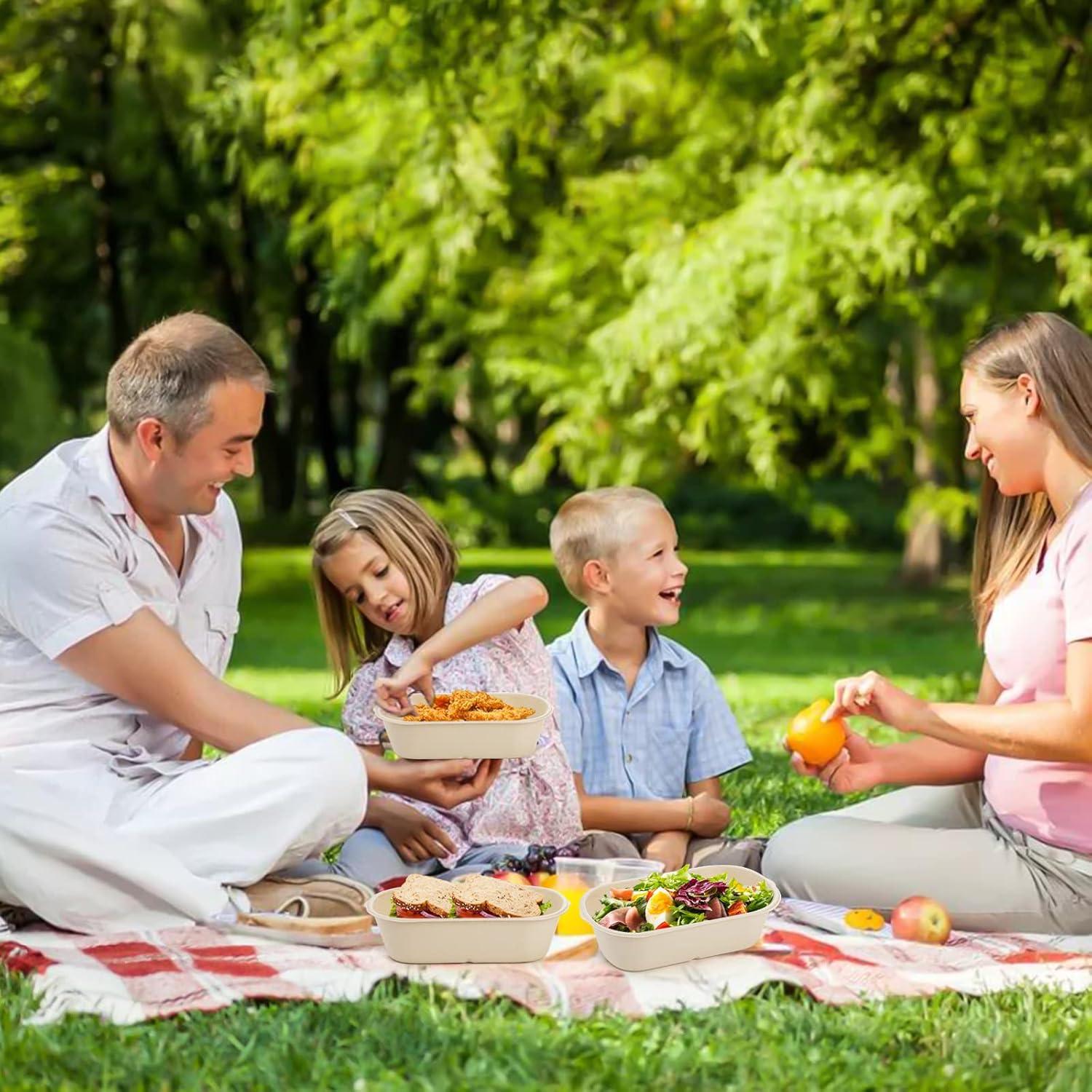 Contenedores de Comida Yesland 50 Paquete 1000 ml Rectangulares