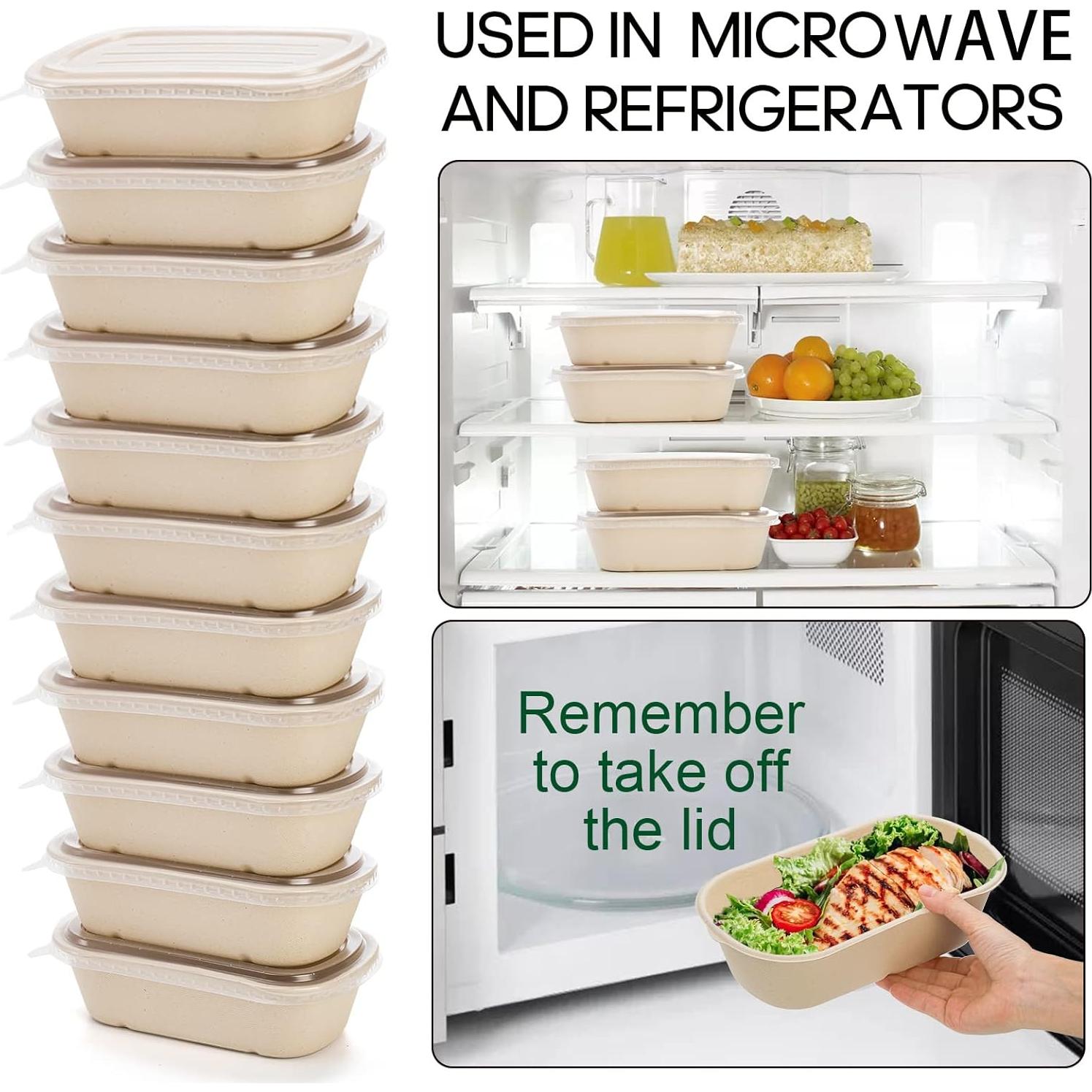 Contenedores de Comida Yesland 50 Paquete 1000 ml Rectangulares