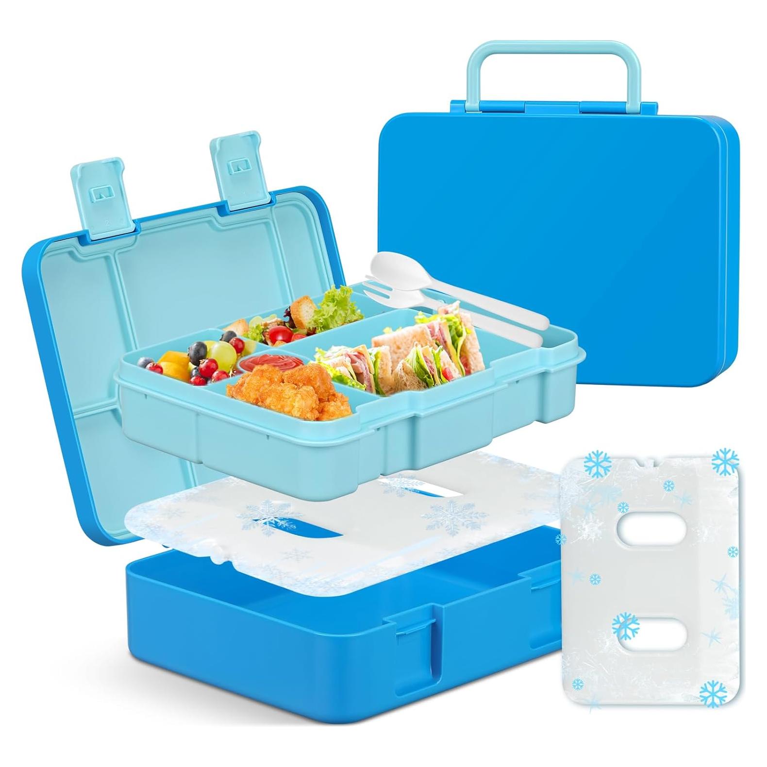Caja de Almuerzo JOOPETALK Azul 5 Compartimentos Reutilizable