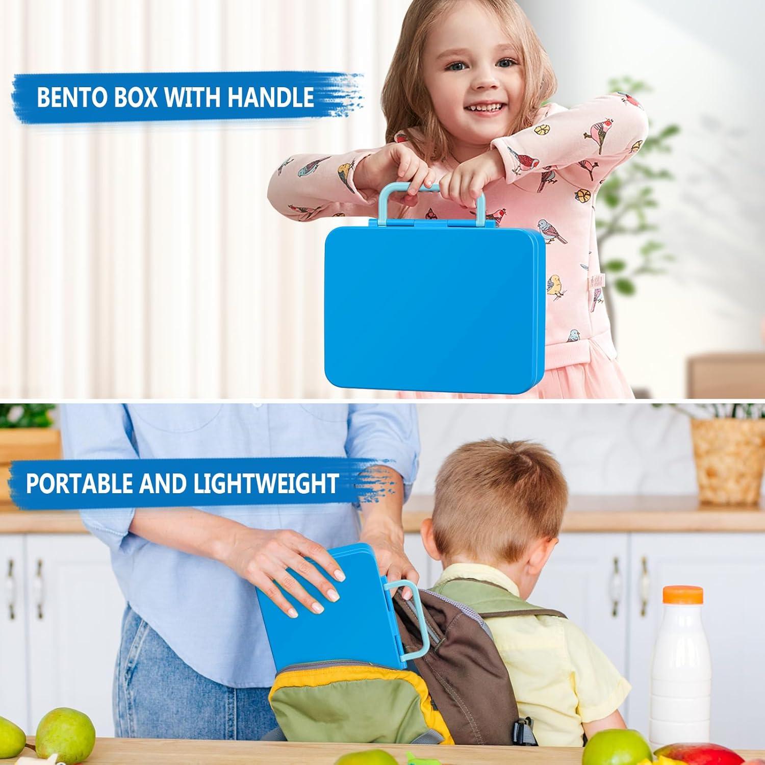 Caja de Almuerzo JOOPETALK Azul 5 Compartimentos Reutilizable