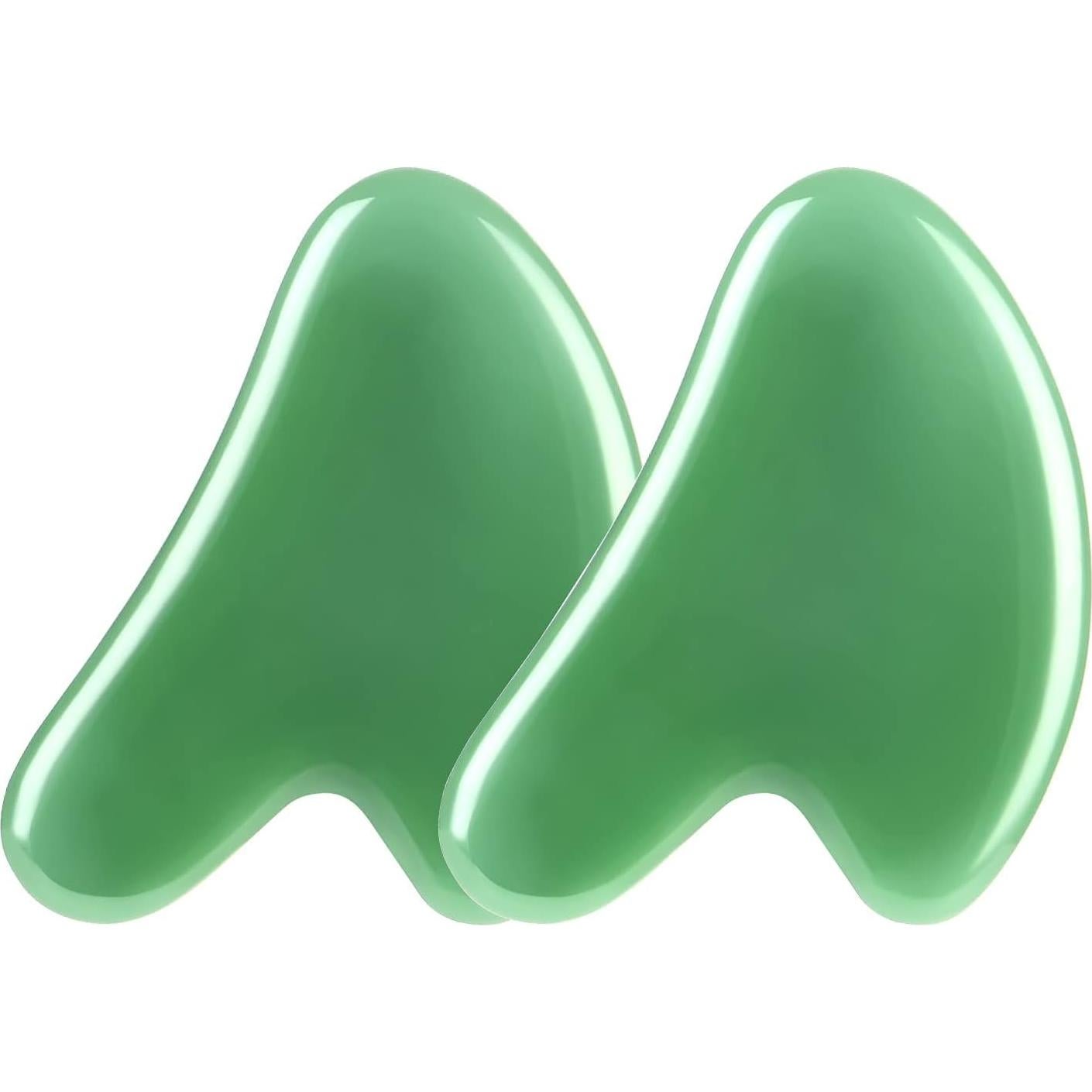Herramienta de Masaje Gua Sha URAQT Jade Natural 2 Pcs