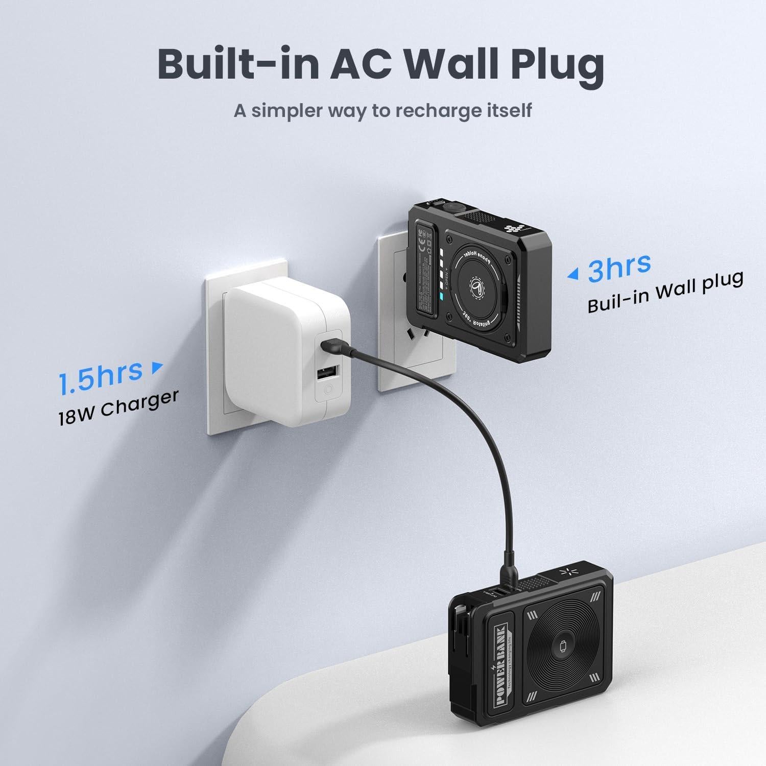 Banco de Poder Magnético 10000mAh Dongguan Q7 Carga Rápida