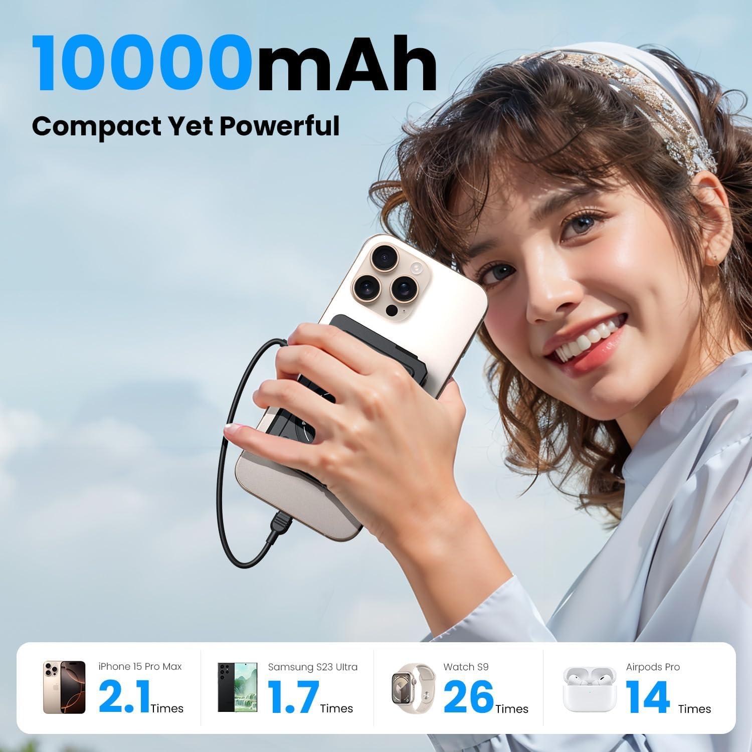 Banco de Poder Magnético 10000mAh Dongguan Q7 Carga Rápida