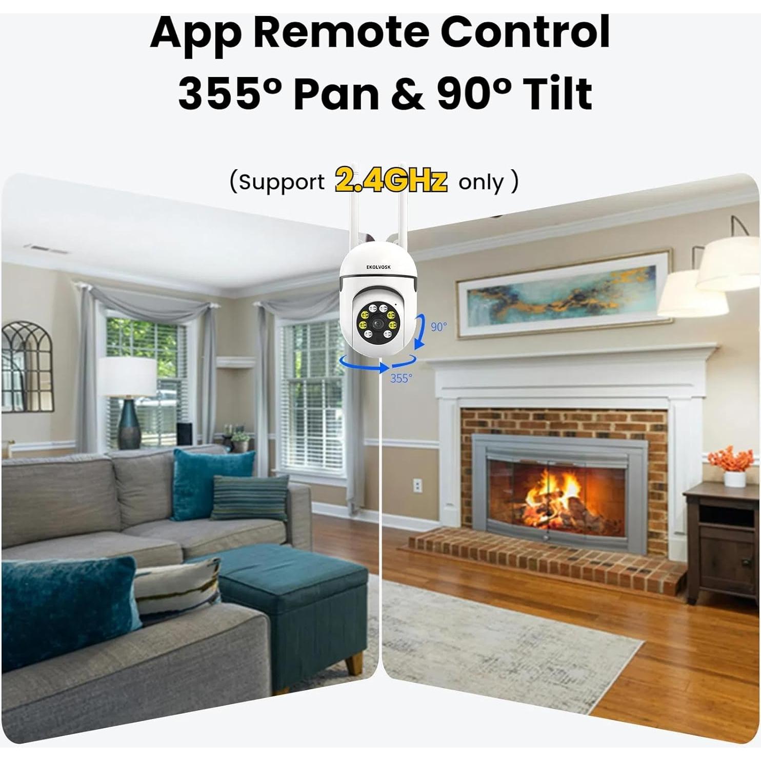 Cámara de Seguridad Inalámbrica EKOLVOSK QD4 HD 2.5K