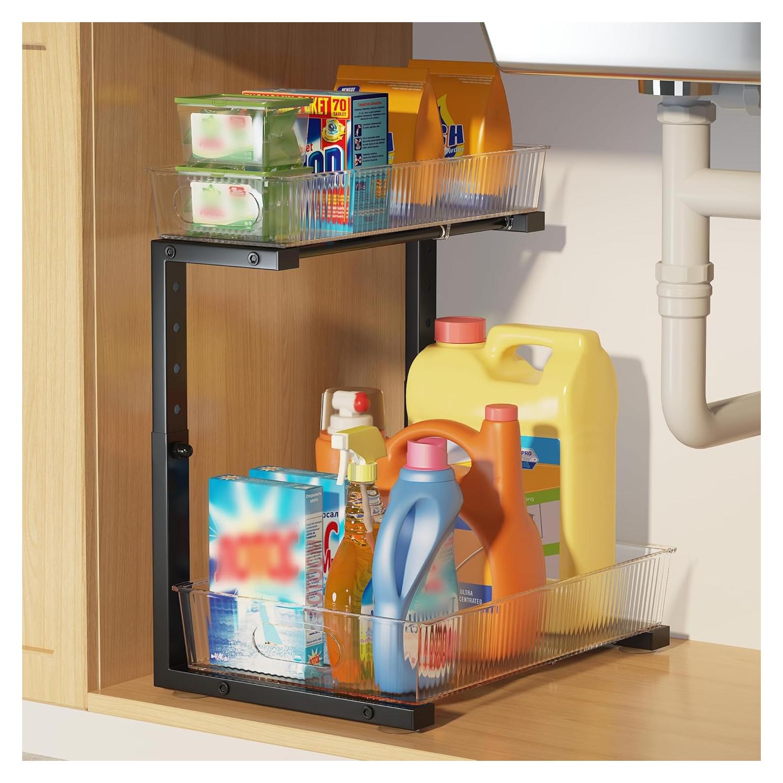 Organizador de Acrílico Bajo Fregadero Biboraya 2 Niveles Ajustable