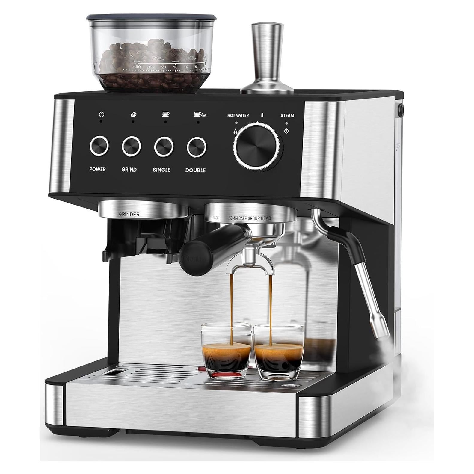 Máquina de Espresso COWSAR 20 Bar con Molinillo y Vapor