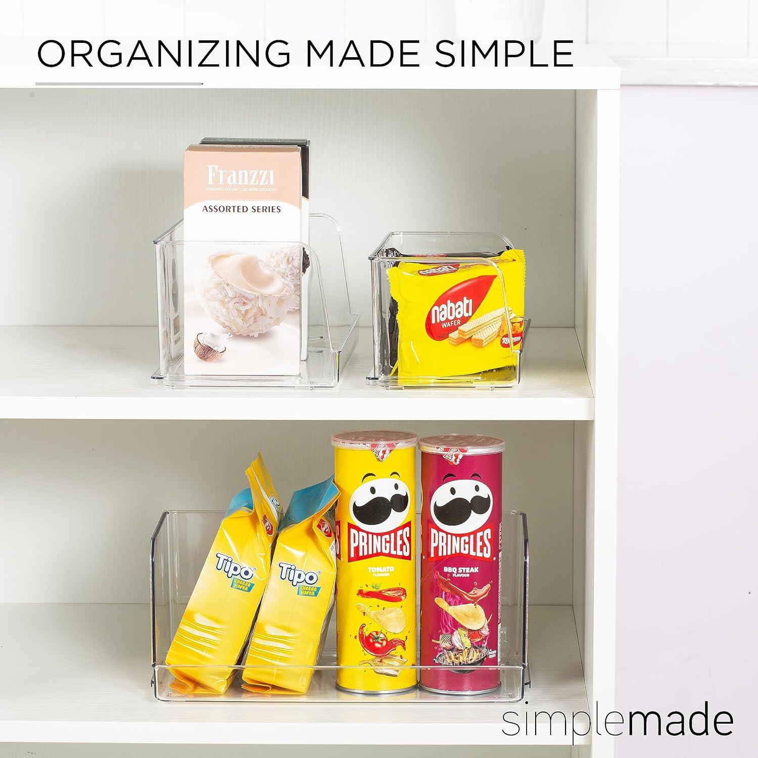 Bins Organizadores Transparentes SIMPLEMADE - Paquete de 3