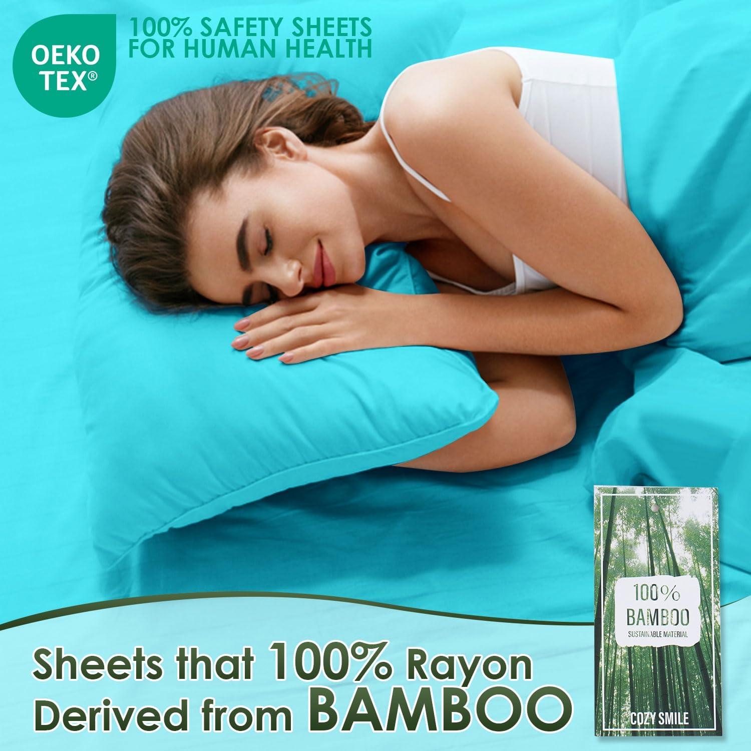 Juego de Sábanas Refrigerantes 100% Viscosa Bambú CozySmile California King