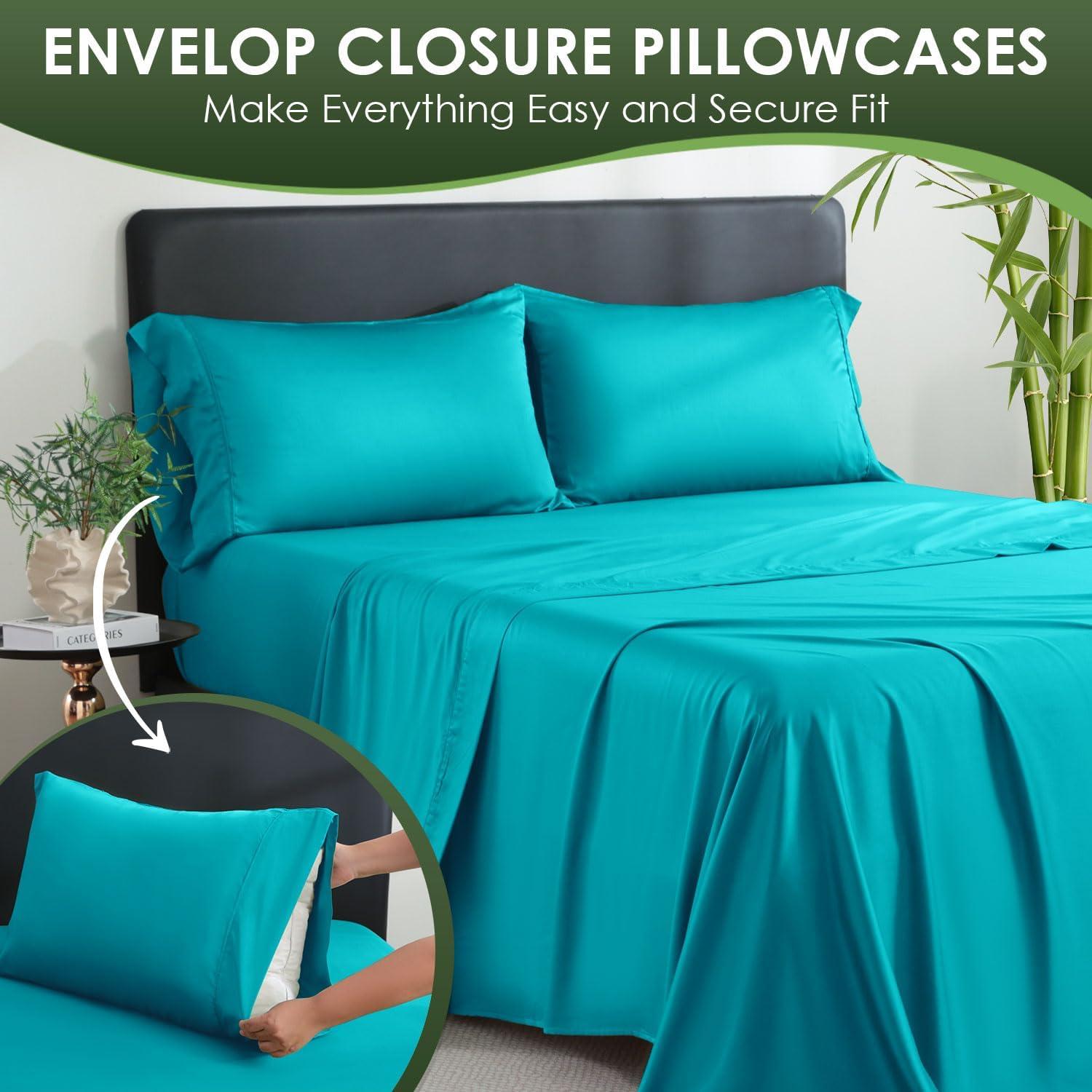 Juego de Sábanas Refrigerantes 100% Viscosa Bambú CozySmile California King