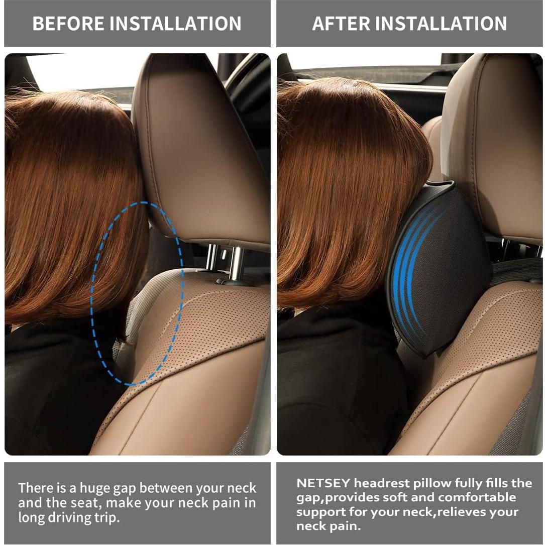 Almohada de Cuello Ergonomica NETSEY Beige Espuma Viscoelástica