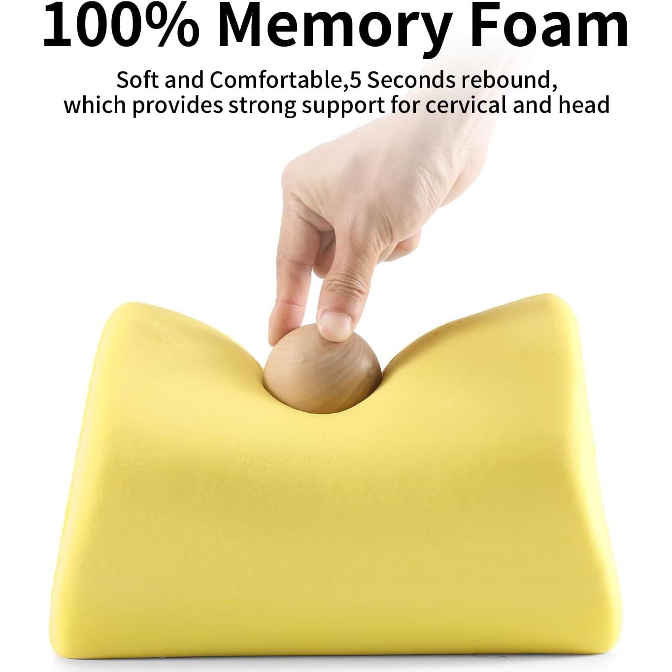 Almohada de Cuello Ergonomica NETSEY Beige Espuma Viscoelástica