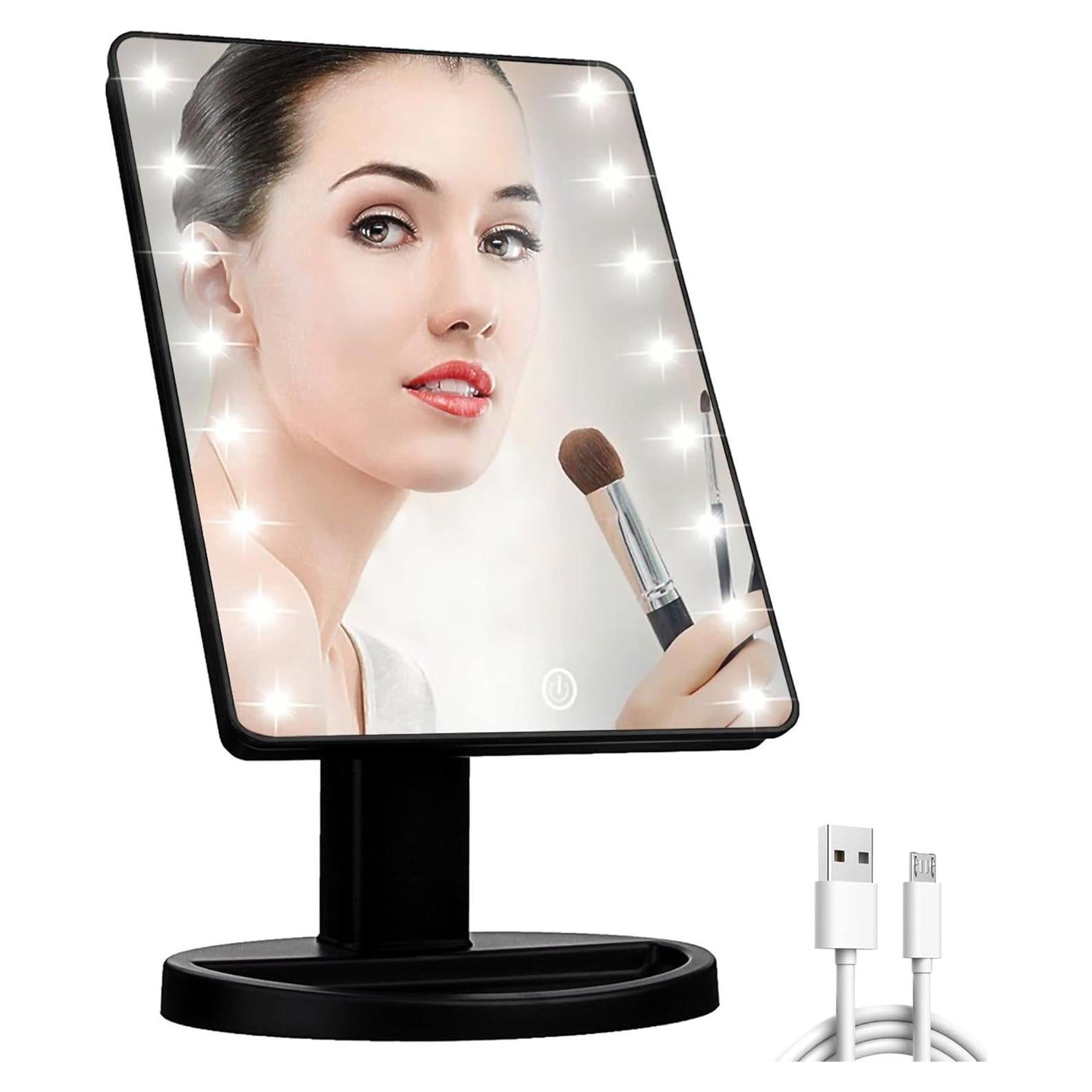 Espejo de Maquillaje Iluminado KOOKIN 26.67x16.26cm LED Ajustable