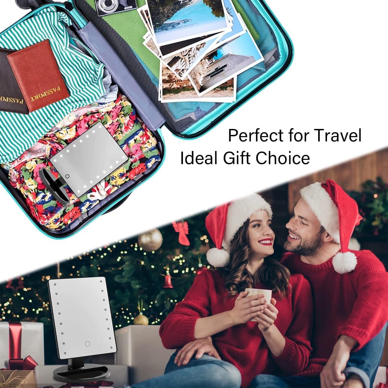 Espejo de Maquillaje Iluminado KOOKIN 26.67x16.26cm LED Ajustable