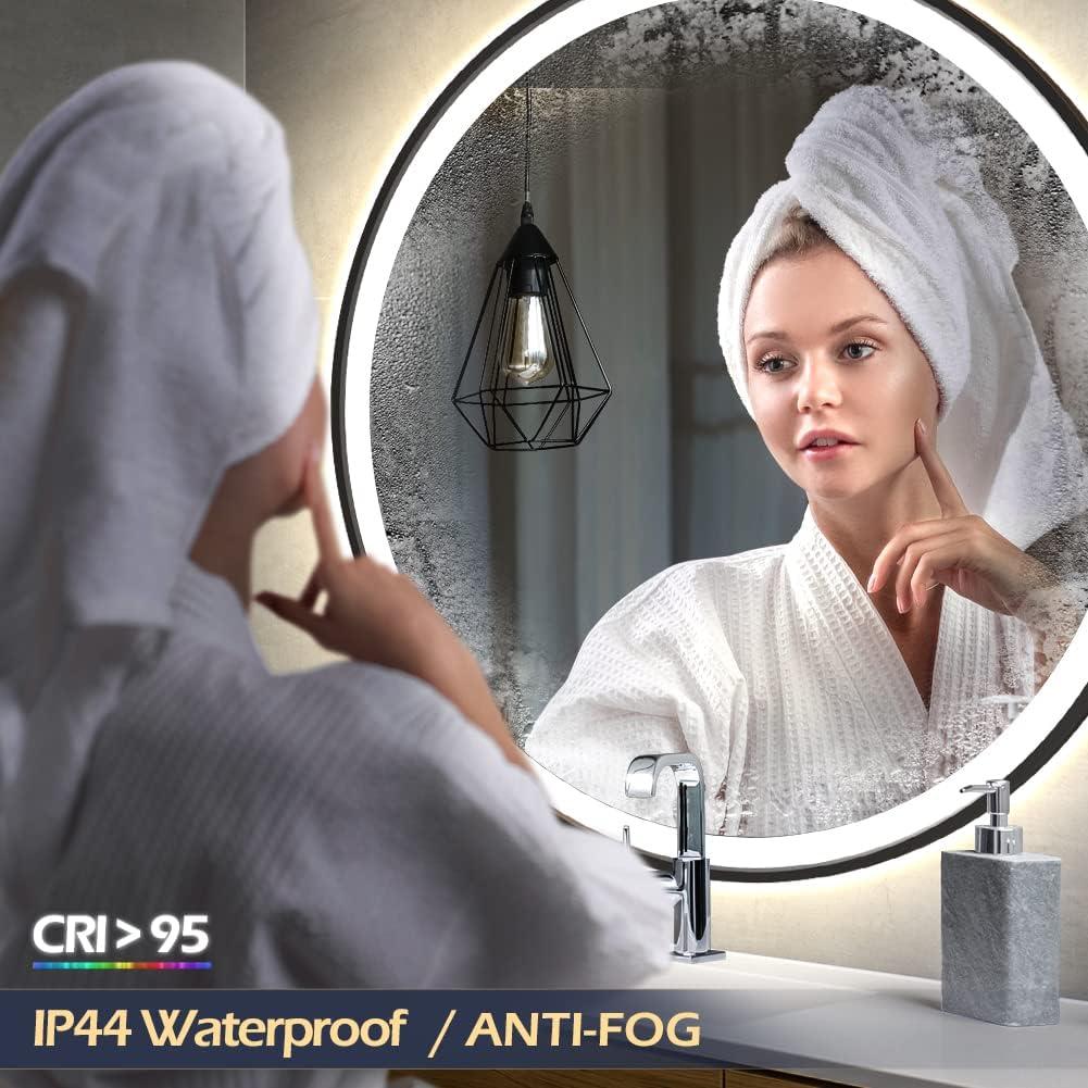 Espejo LED Redondo Ganpe 60x60cm Sensor Cuerpo Humano IP44