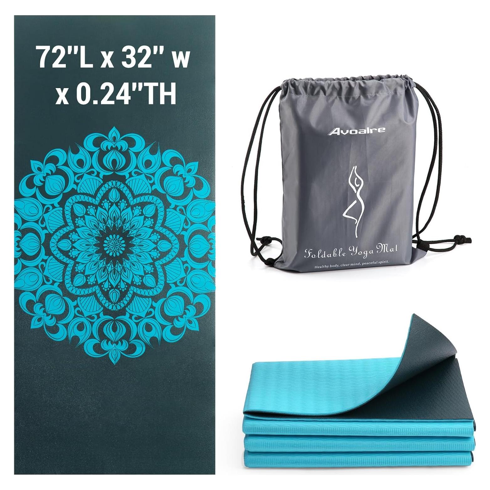 Esteras de Yoga Plegables Avoalre 183x81cm Ecológicas Antideslizantes