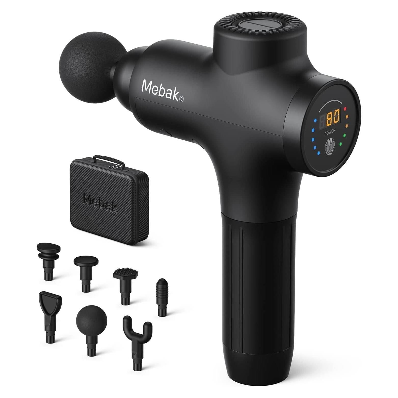 Pistola de Masaje Mebak 3 Profesional 7 Cabezas 0.79 kg