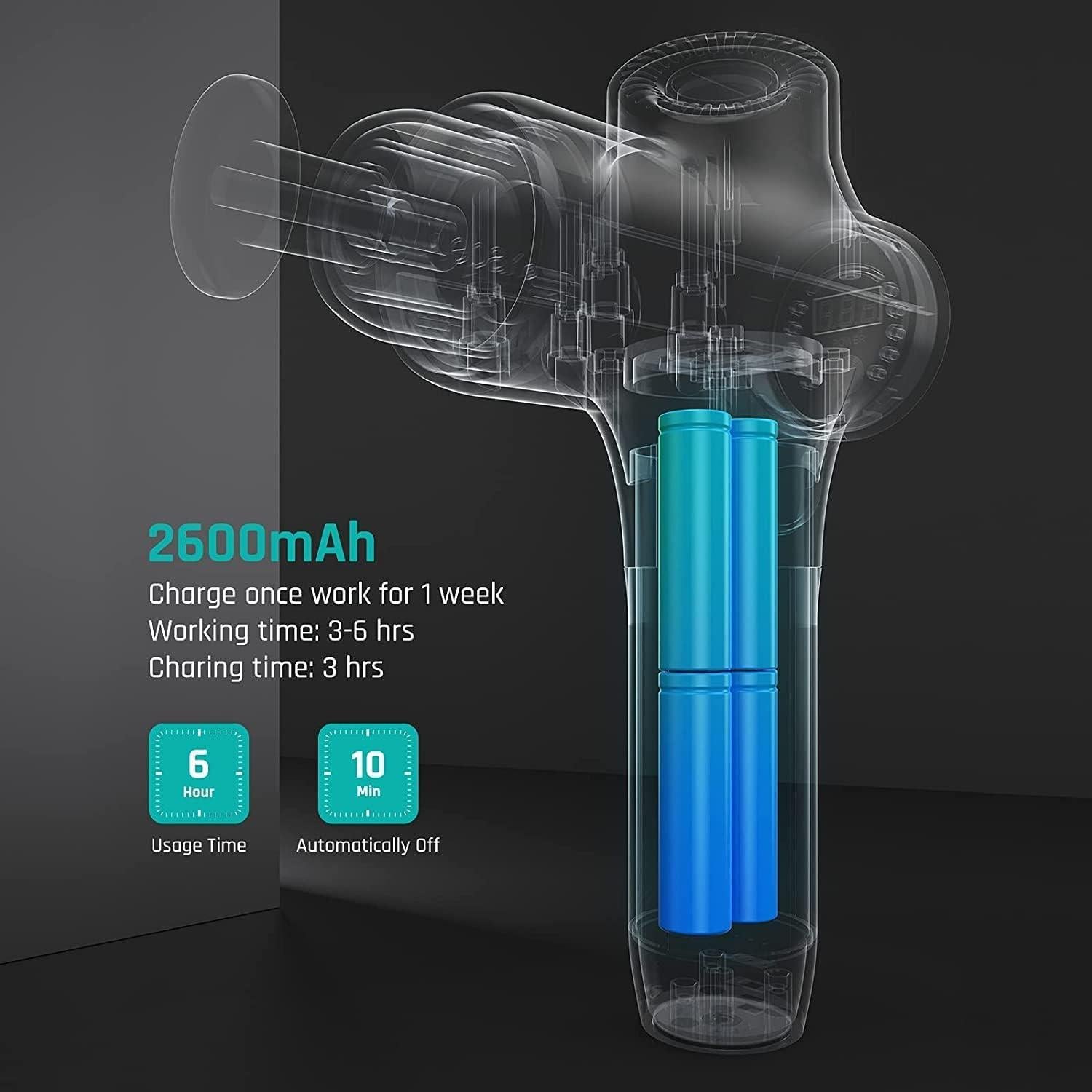 Pistola de Masaje Mebak 3 Profesional 7 Cabezas 0.79 kg