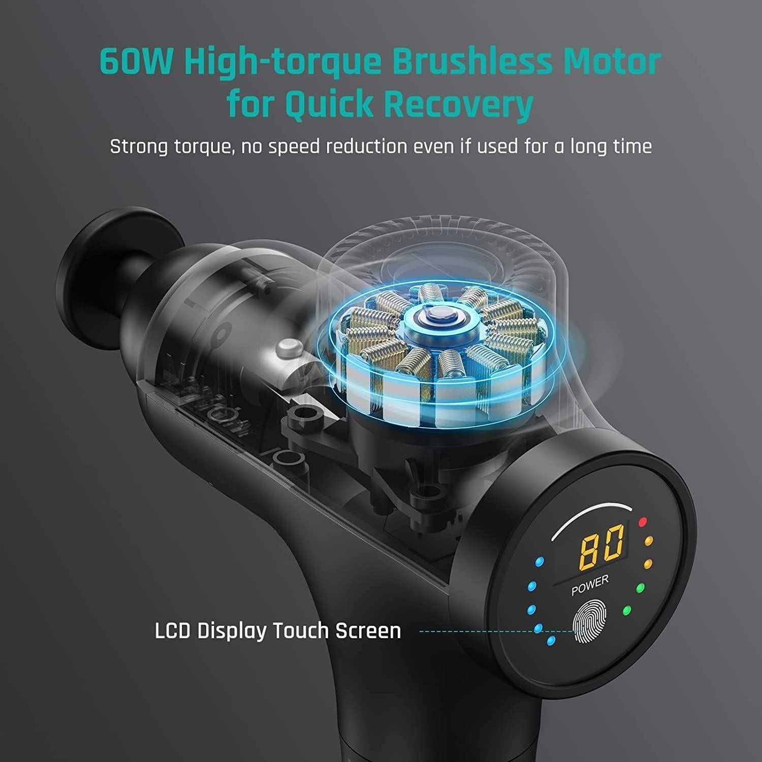 Pistola de Masaje Mebak 3 Profesional 7 Cabezas 0.79 kg