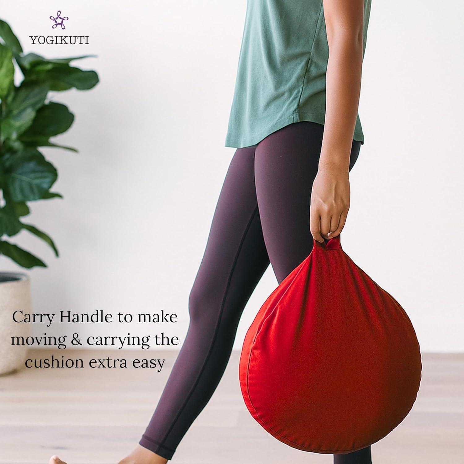 Cojín de Meditación Yogikuti Redondo 100% Algodón Marrón