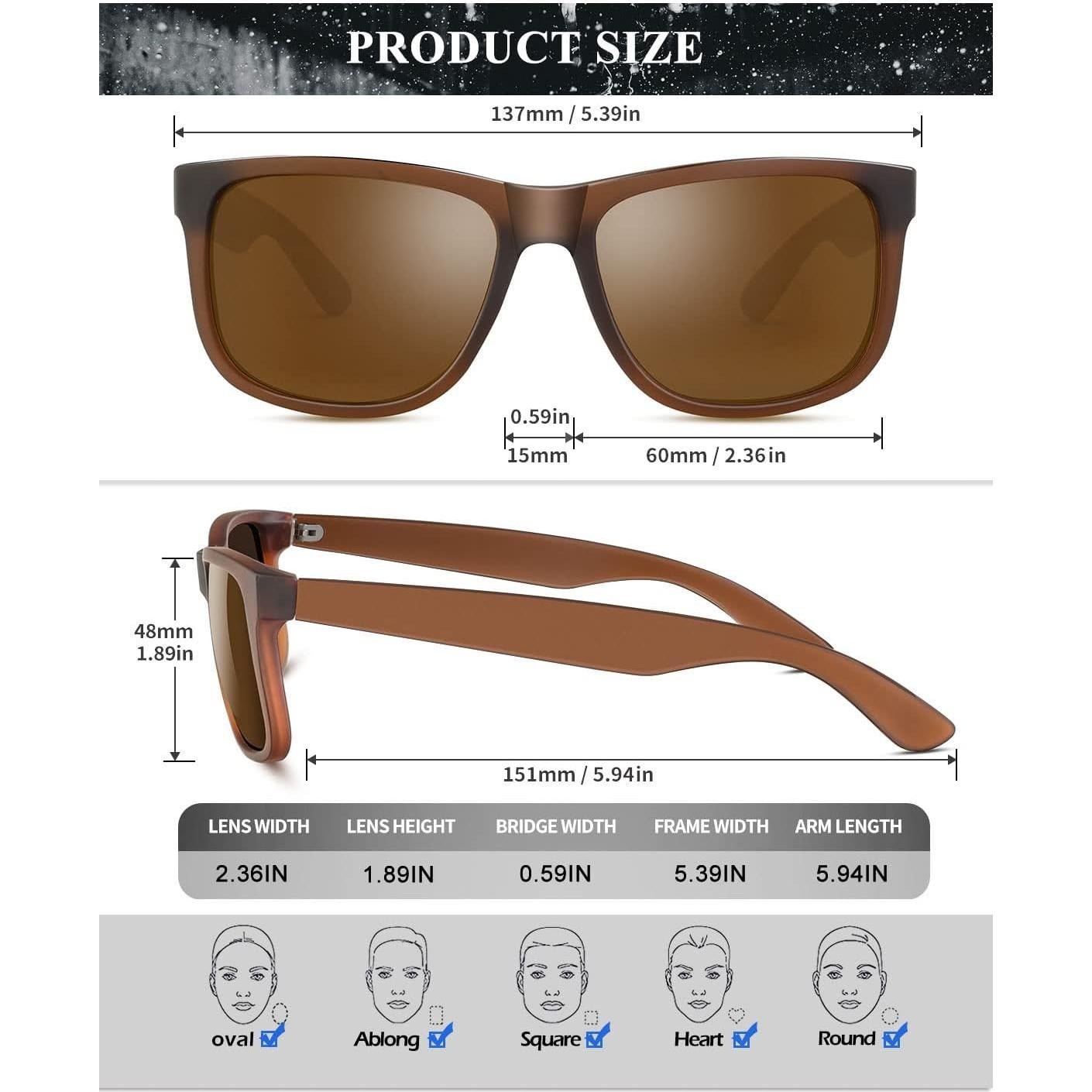 Gafas de sol KALIYADI S65-C polarizadas UV protección - 3 unidades