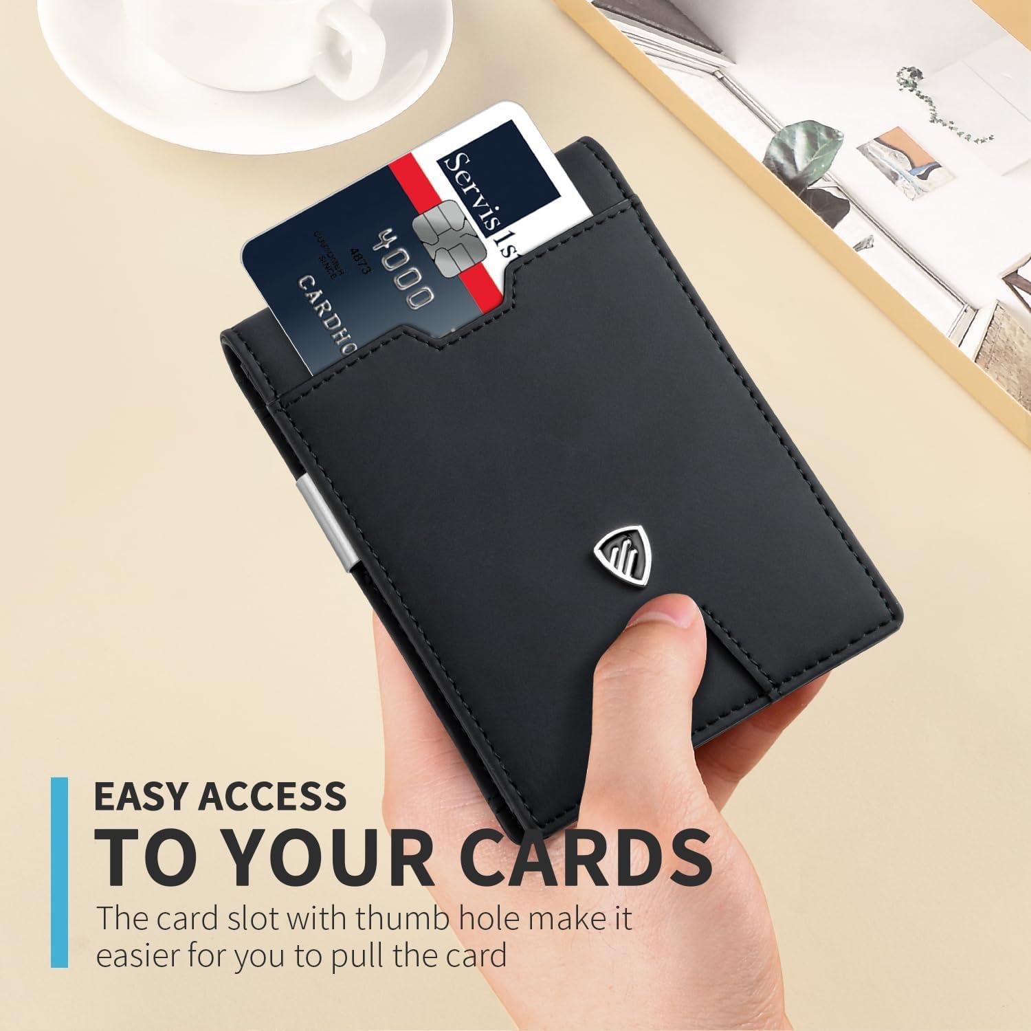 Cartera Slim RUNBOX para Hombre con Clip y Bloqueo RFID