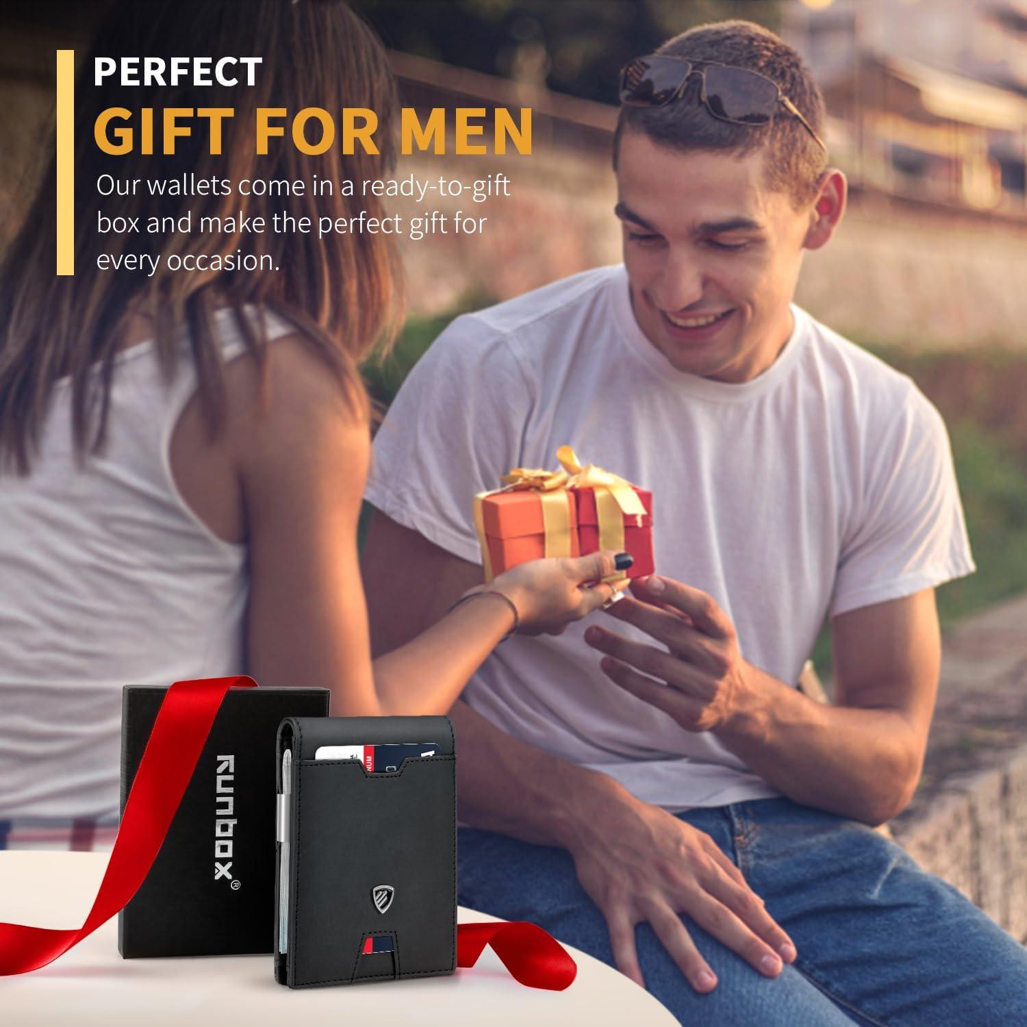 Cartera Slim RUNBOX para Hombre con Clip y Bloqueo RFID