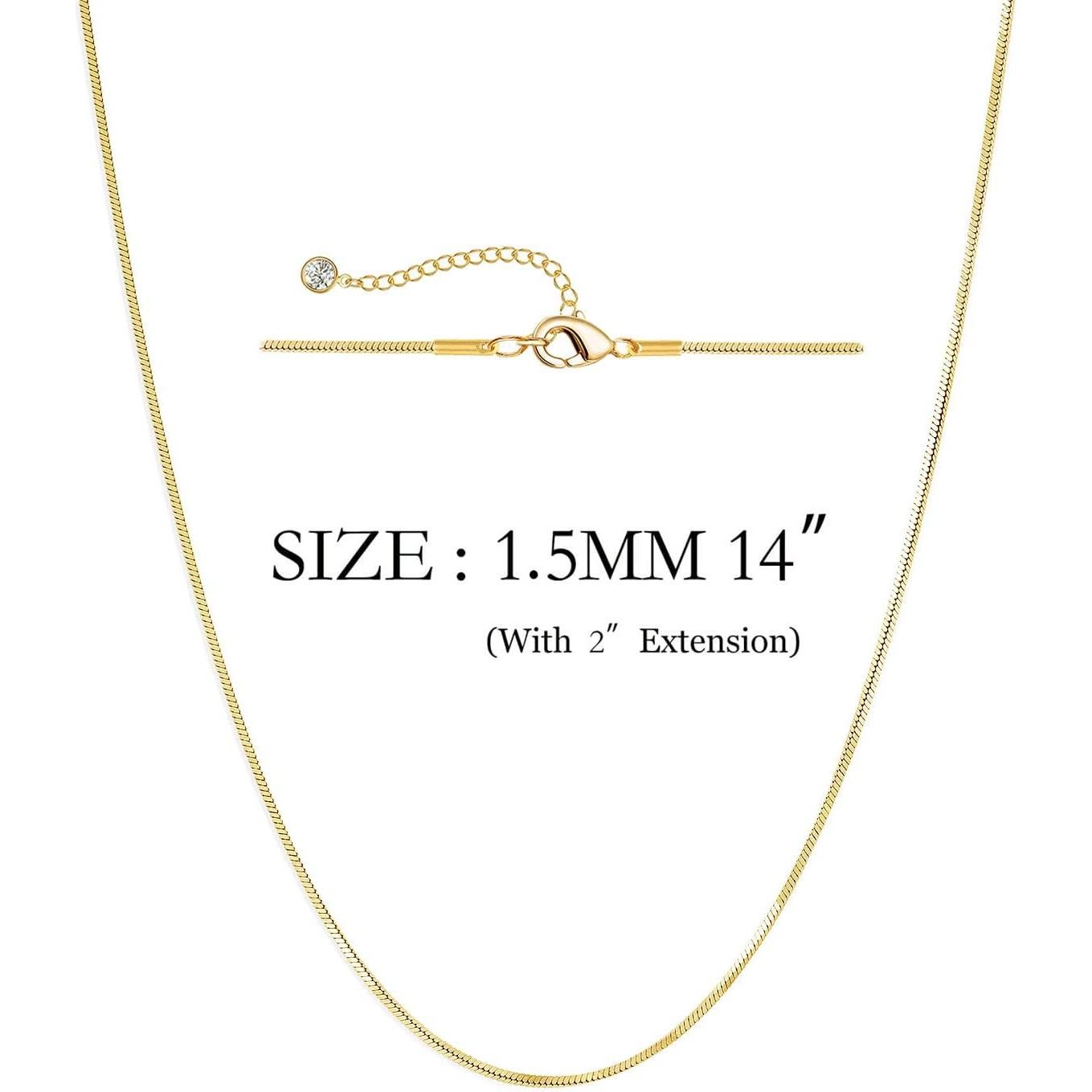 Collar Choker DEARMAY Oro 14K Espina de Pescado 35.56 cm