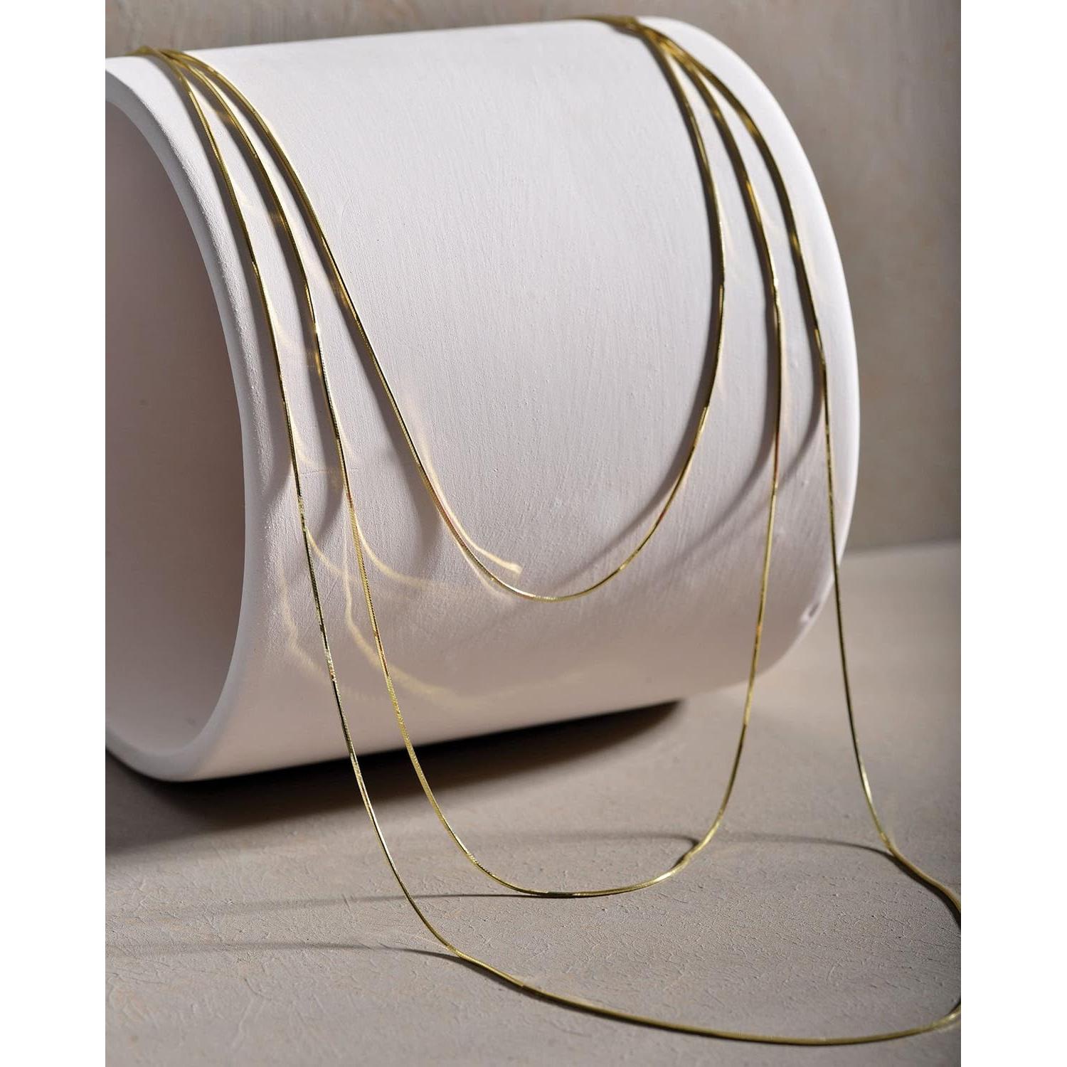 Collar Choker DEARMAY Oro 14K Espina de Pescado 35.56 cm