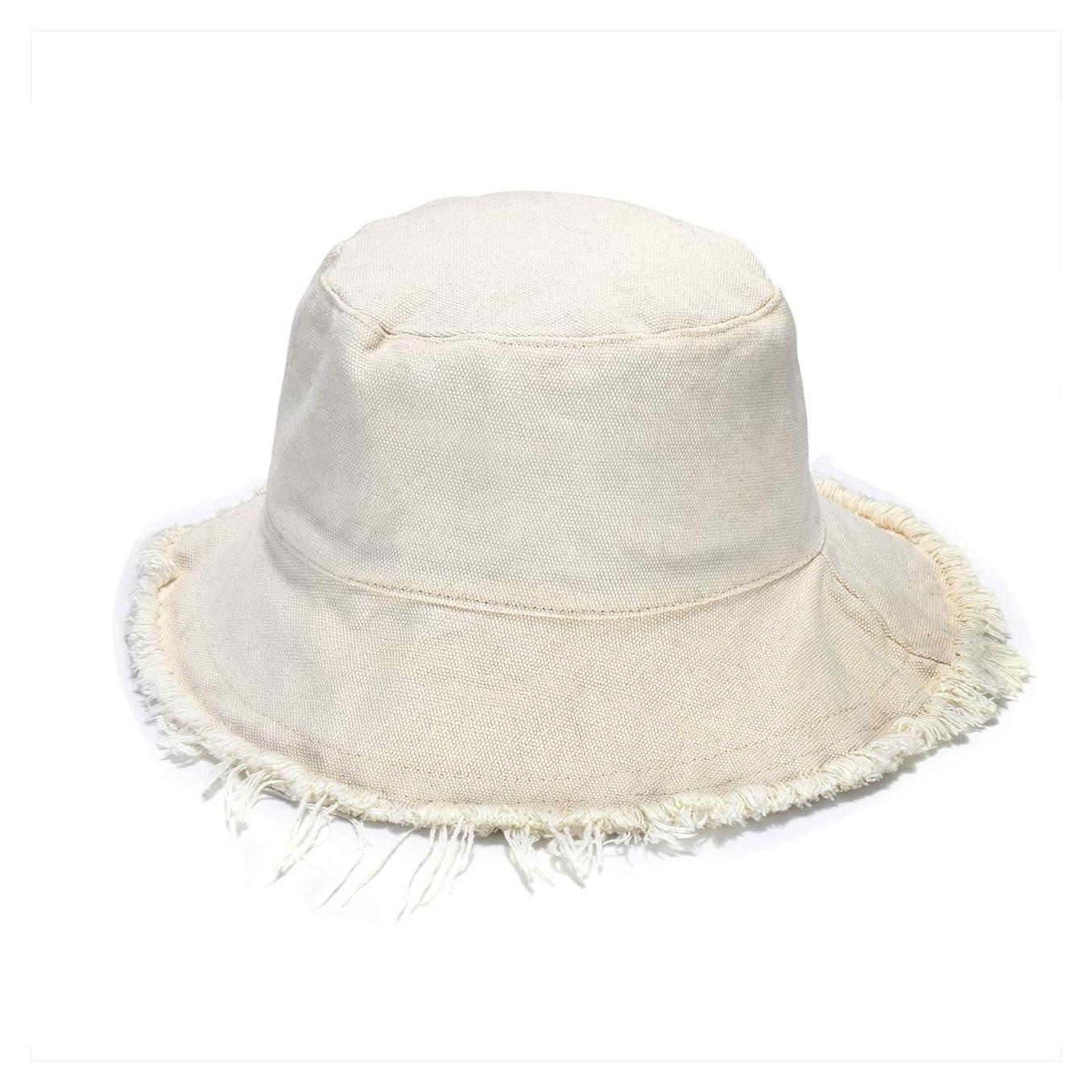 Sombrero de Sol de Algodón Beige para Mujeres - UPF 50+