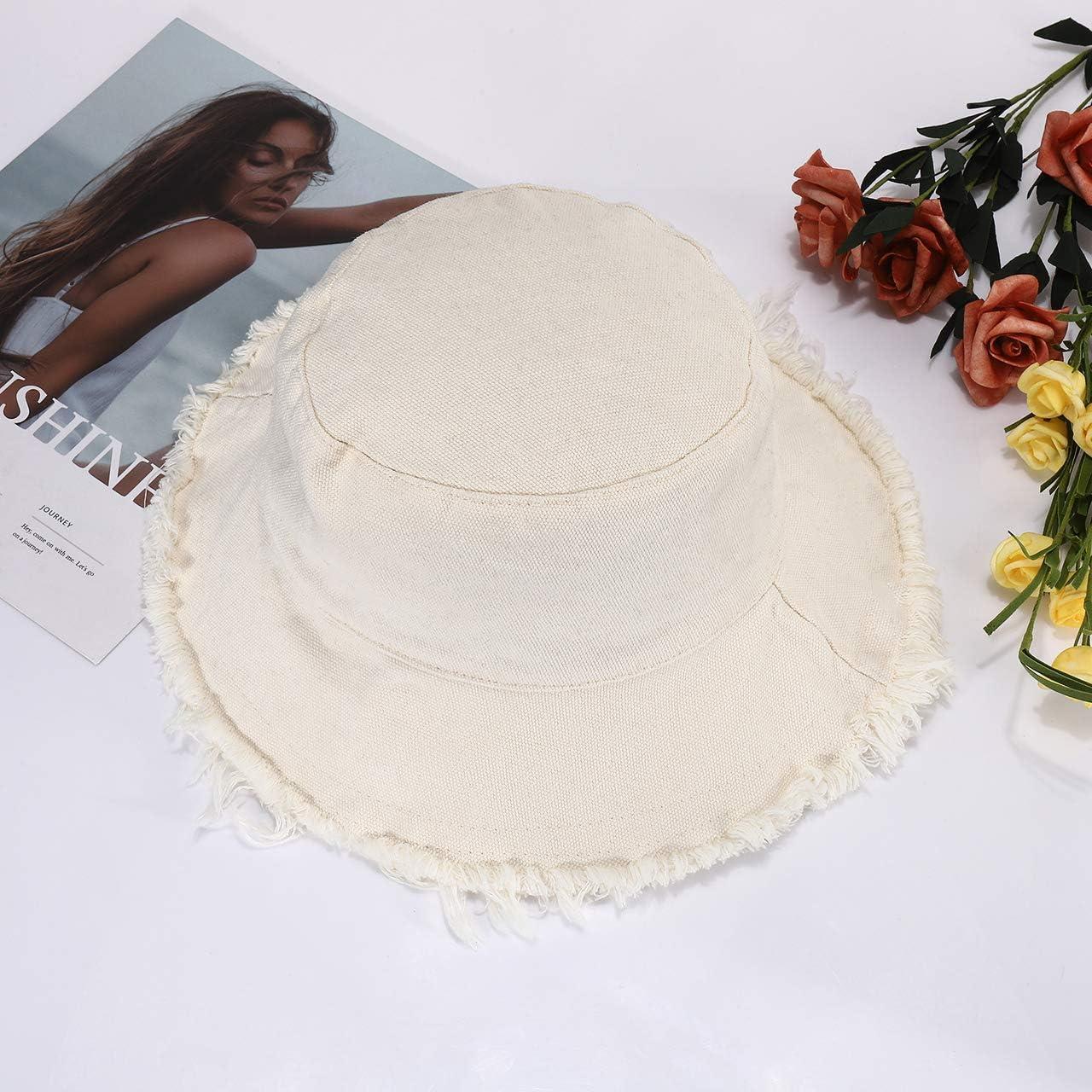 Sombrero de Sol de Algodón Beige para Mujeres - UPF 50+