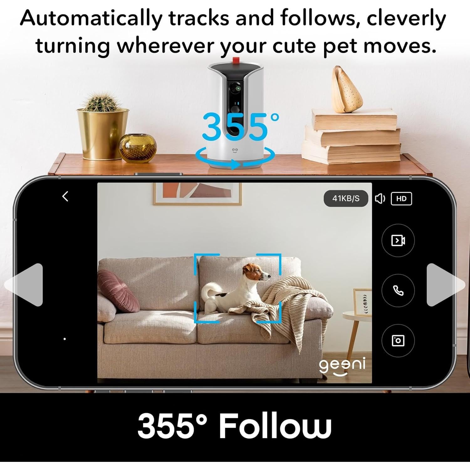 Dispensador de golosinas Geeni con cámara 2K HD y WiFi
