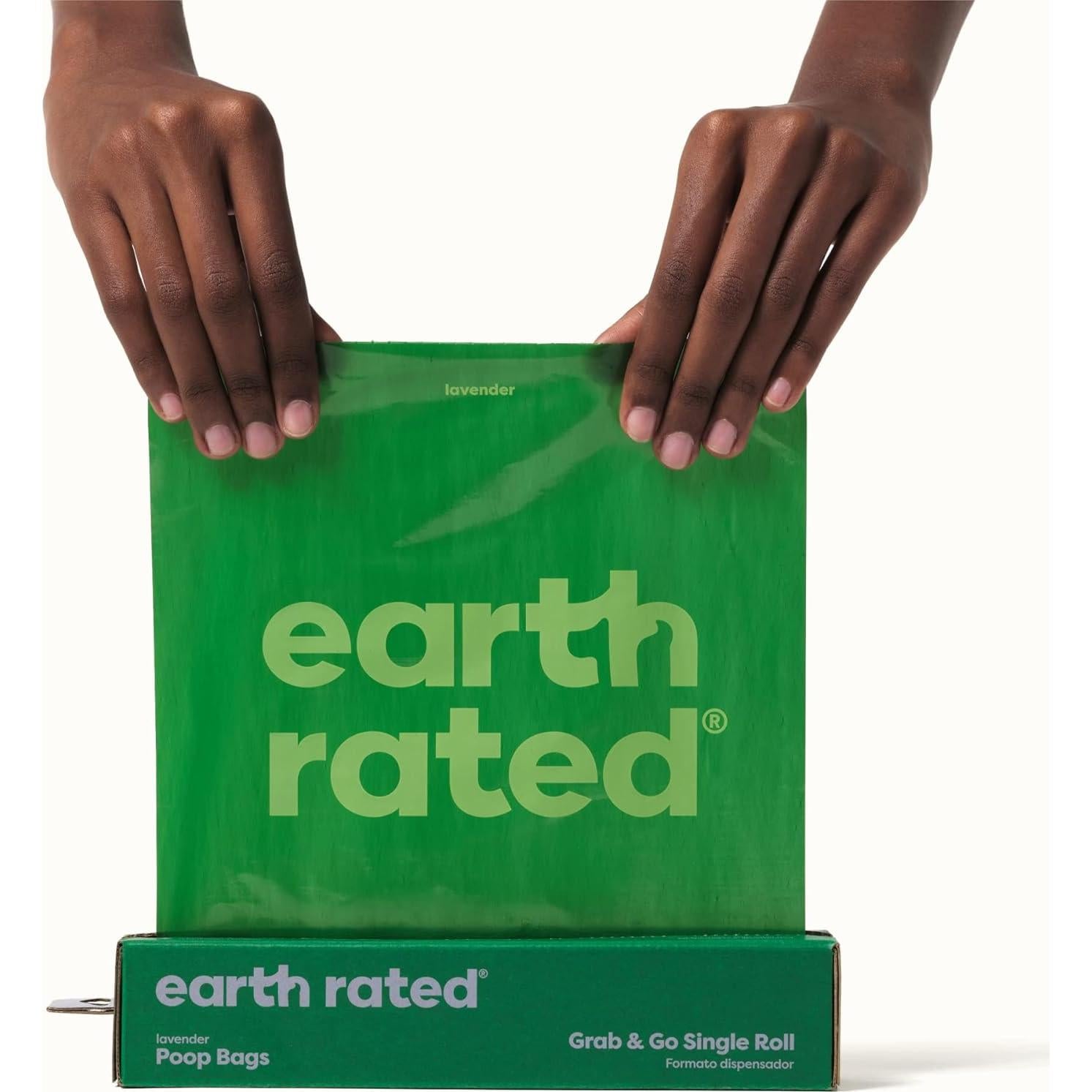 Bolsas de Poop para Perros Earth Rated, 100 Unidades Aroma Lavanda