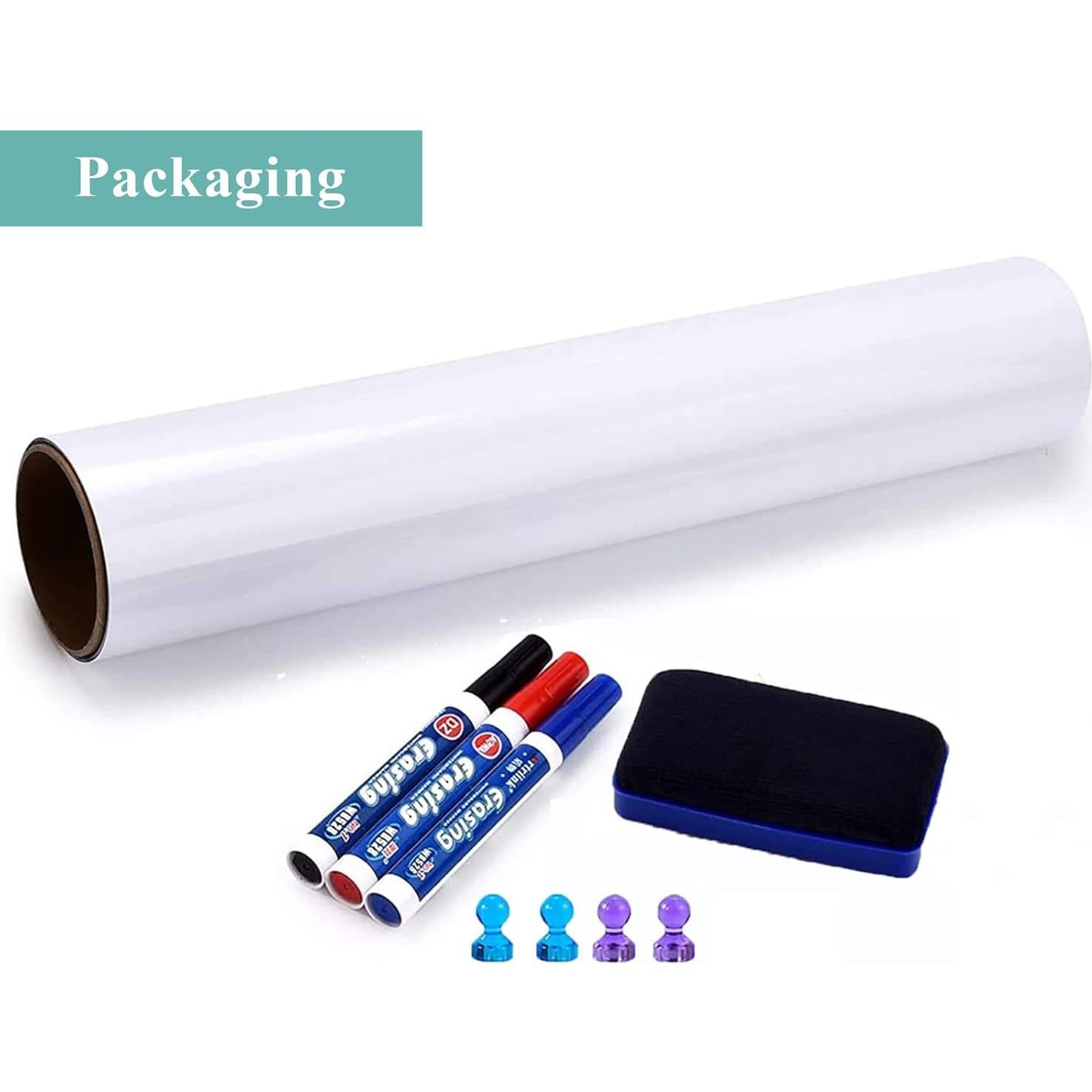 Papel de Pizarra Blanca Magnético Autoadhesivo Warasee 45.72x30.48cm