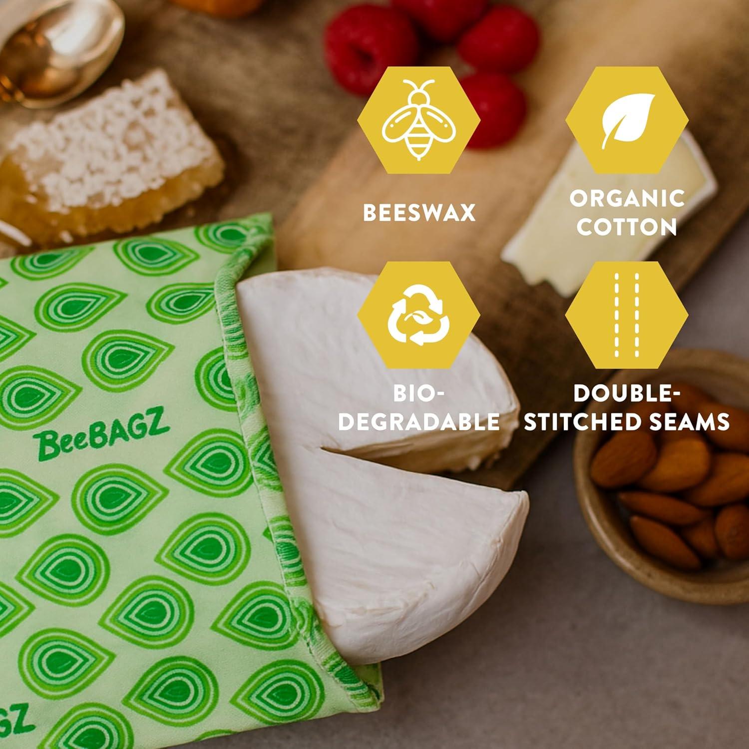 BeeBAGZ - Bolsa de Almacenamiento de Cera de Abeja Verde - 3 Piezas