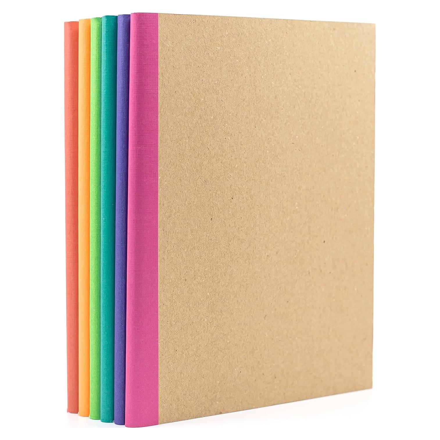 Cuadernos de Composición PAPERAGE - 6 Unidades, 120 Páginas, Kraft