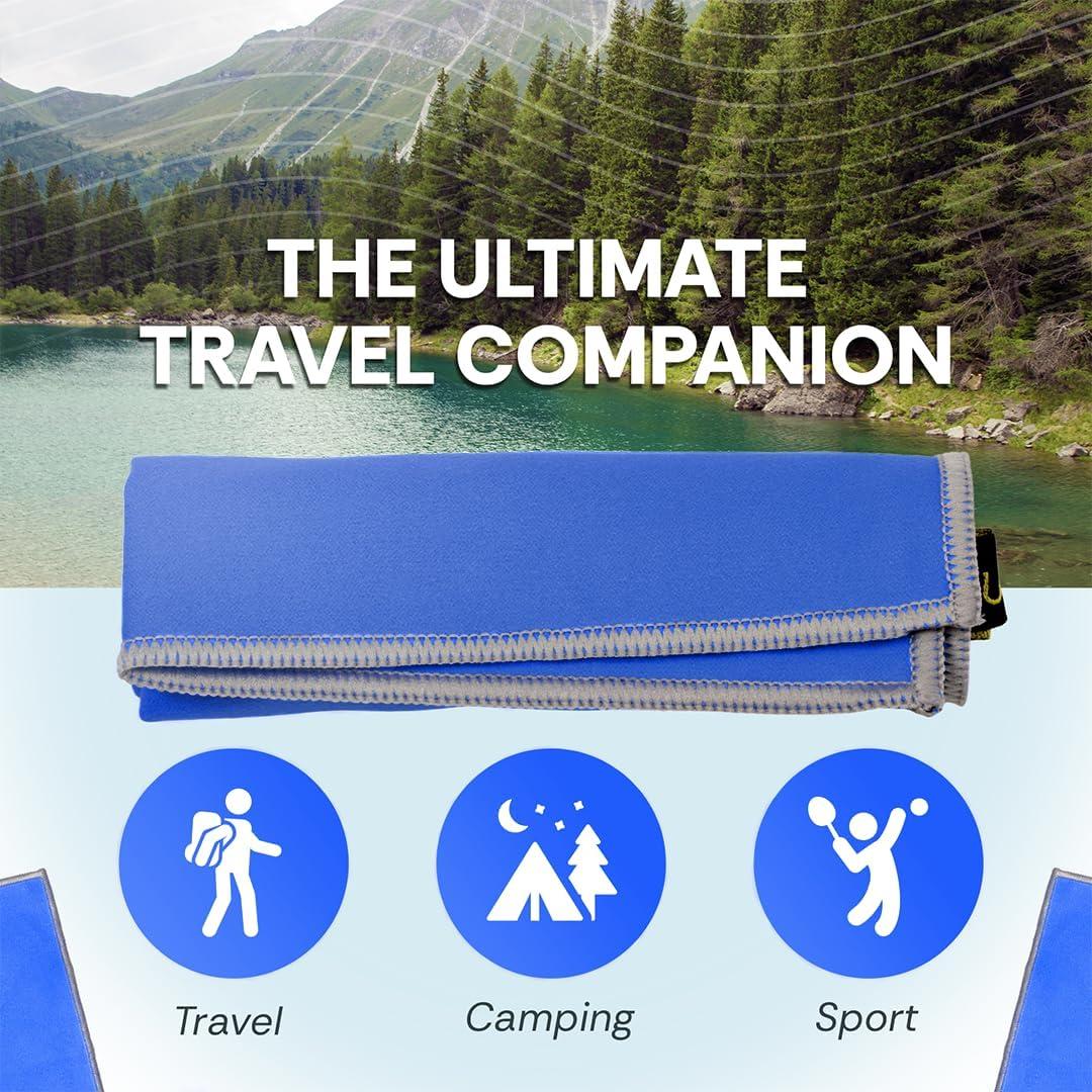 Toalla de Microfibra Elite Trail Magic BPUL Azul 32x25 cm