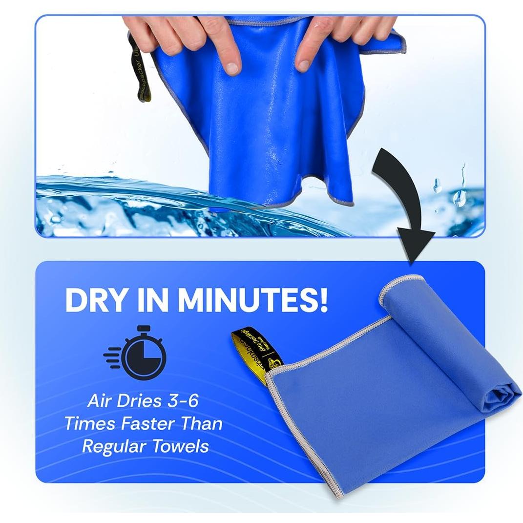 Toalla de Microfibra Elite Trail Magic BPUL Azul 32x25 cm