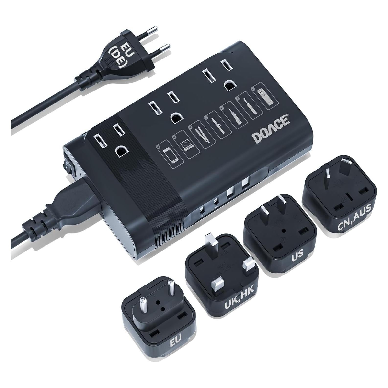 Convertidor de Voltaje DOACE 350W 220V a 110V para Viajes