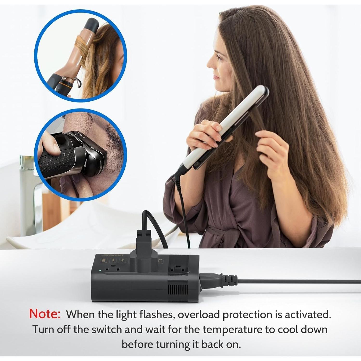 Convertidor de Voltaje DOACE 350W 220V a 110V para Viajes