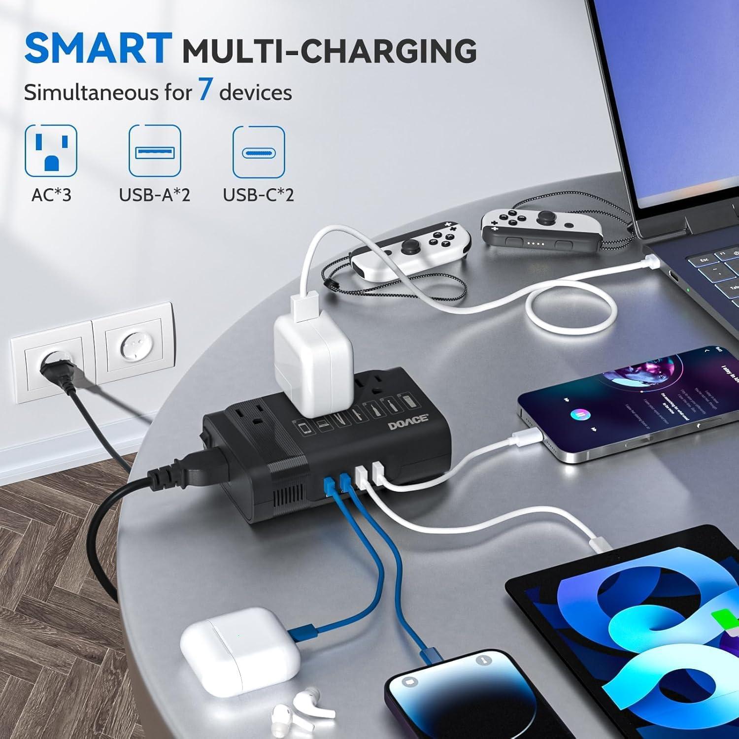 Convertidor de Voltaje DOACE 350W 220V a 110V para Viajes