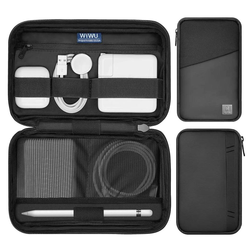 Estuche Organizador de Electrónica WIWU MBM Negro 22x14.1cm