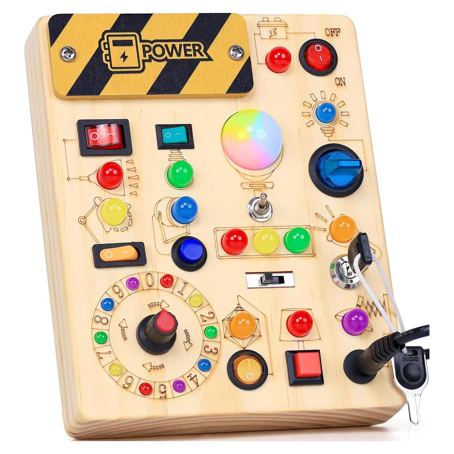 Tablero Ocupado RichBoy para Niños 1-3 Años con Luz LED